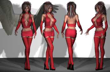 Картинка 3д+графика люди+ people девушки взгляд фон