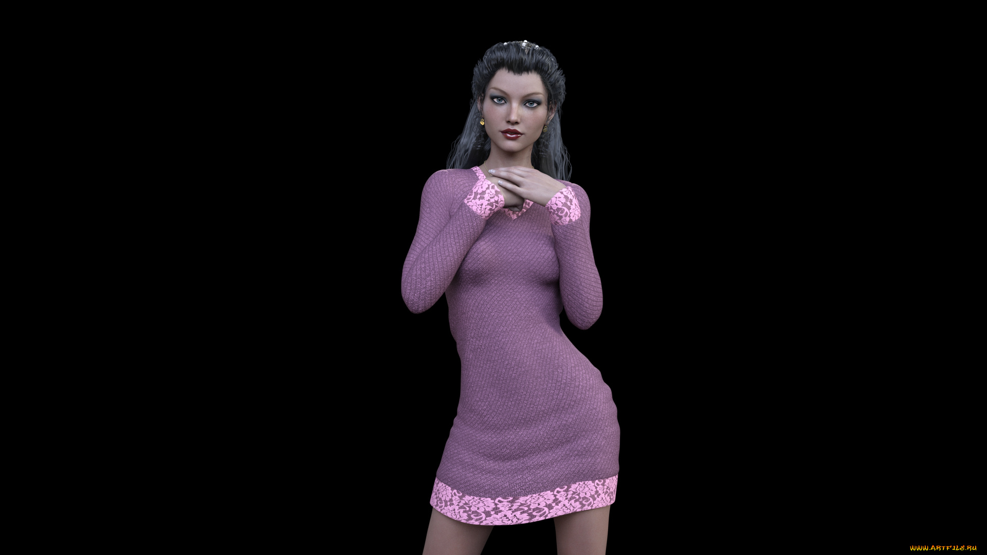 3д, графика, люди, , people, девушка, взгляд, фон