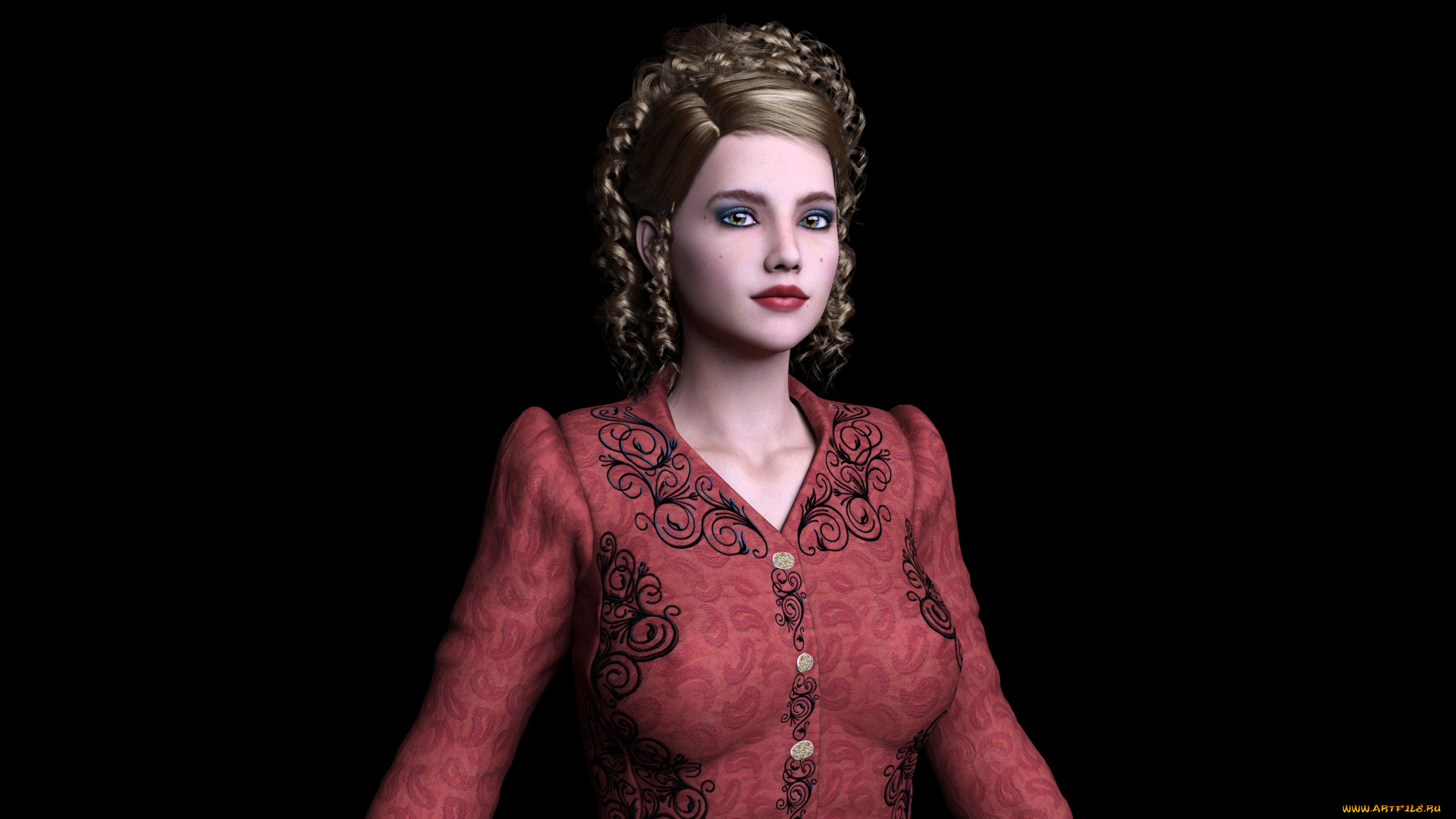 3д, графика, люди, , people, фон, девушка, взгляд