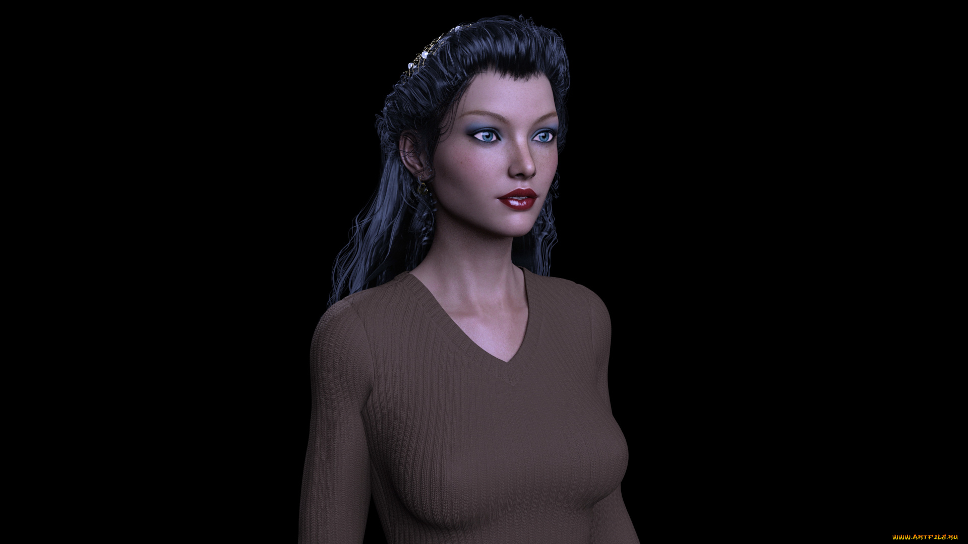 3д, графика, люди, , people, фон, взгляд, девушка