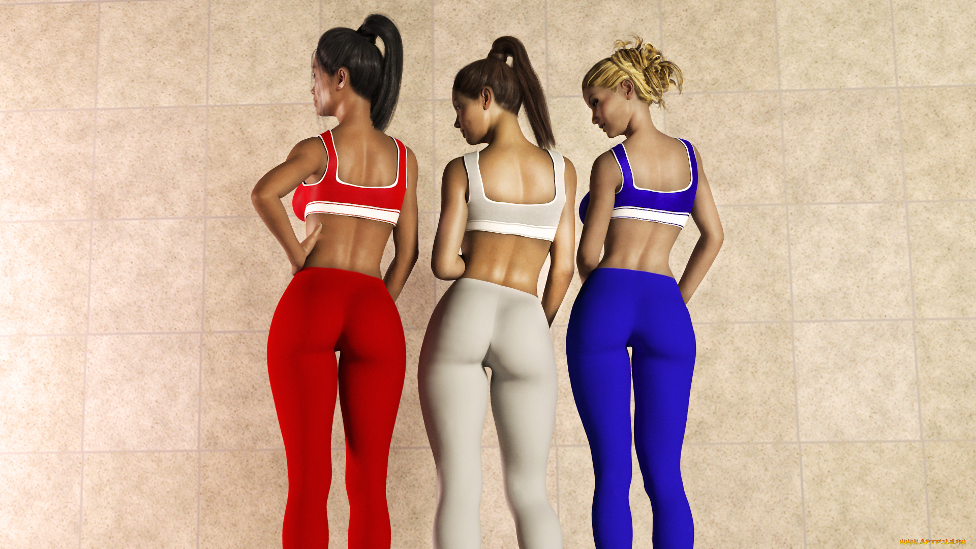 3д, графика, люди, , people, взгляд, девушки, фон