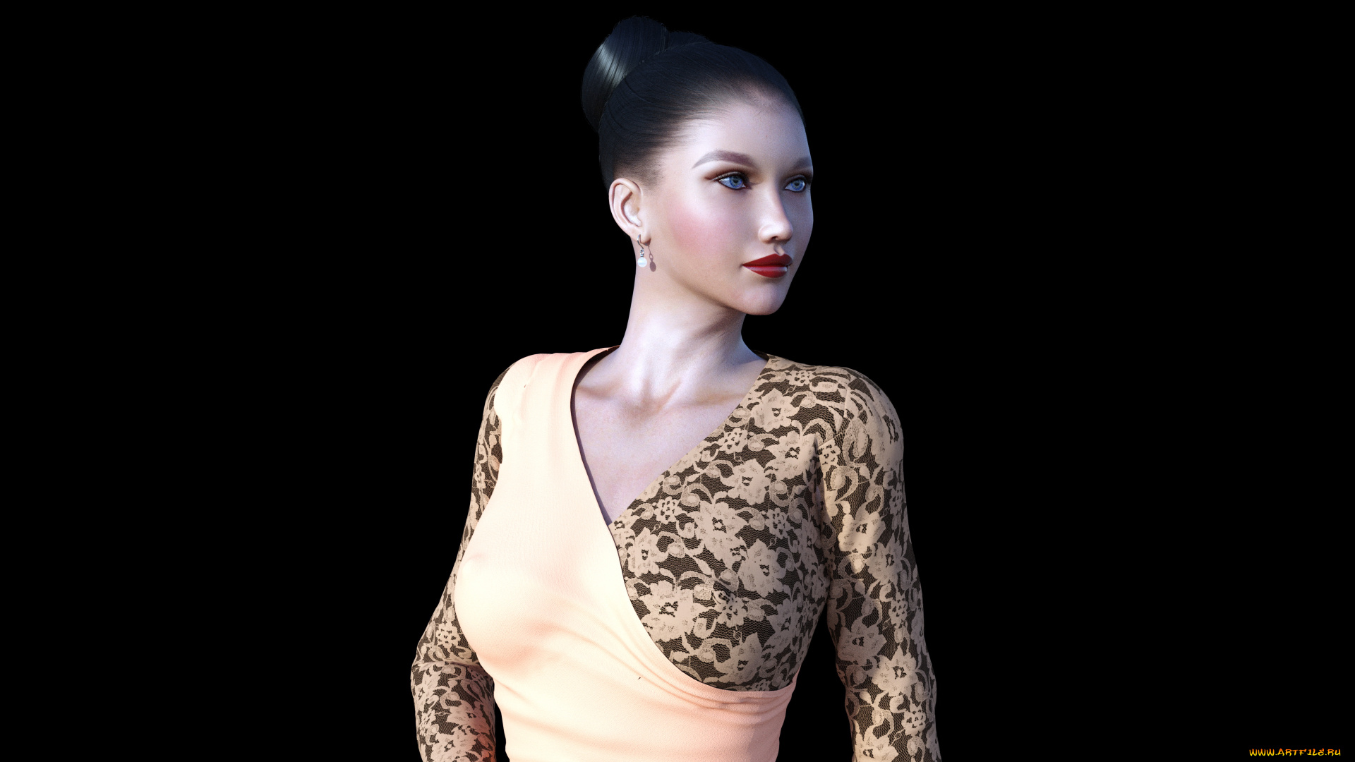 3д, графика, люди, , people, взгляд, фон, девушка