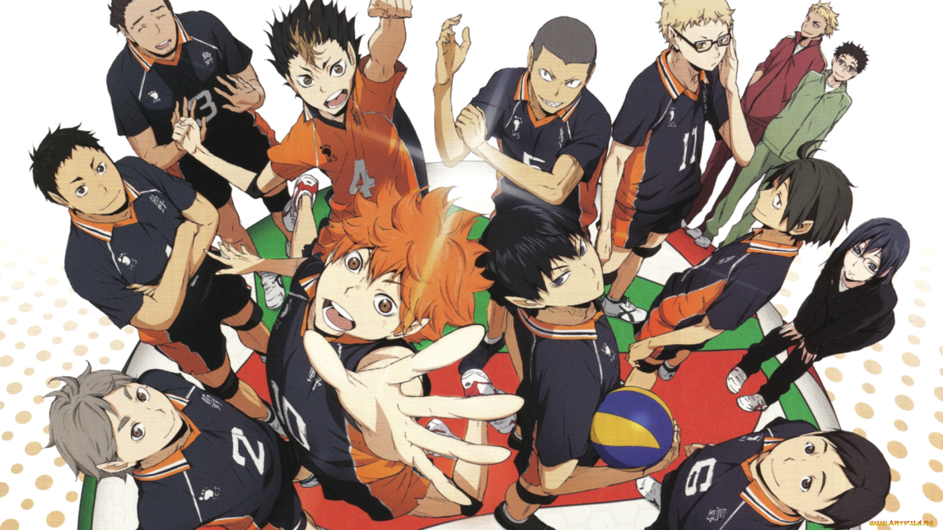аниме, haikyuu, парни, волейбол