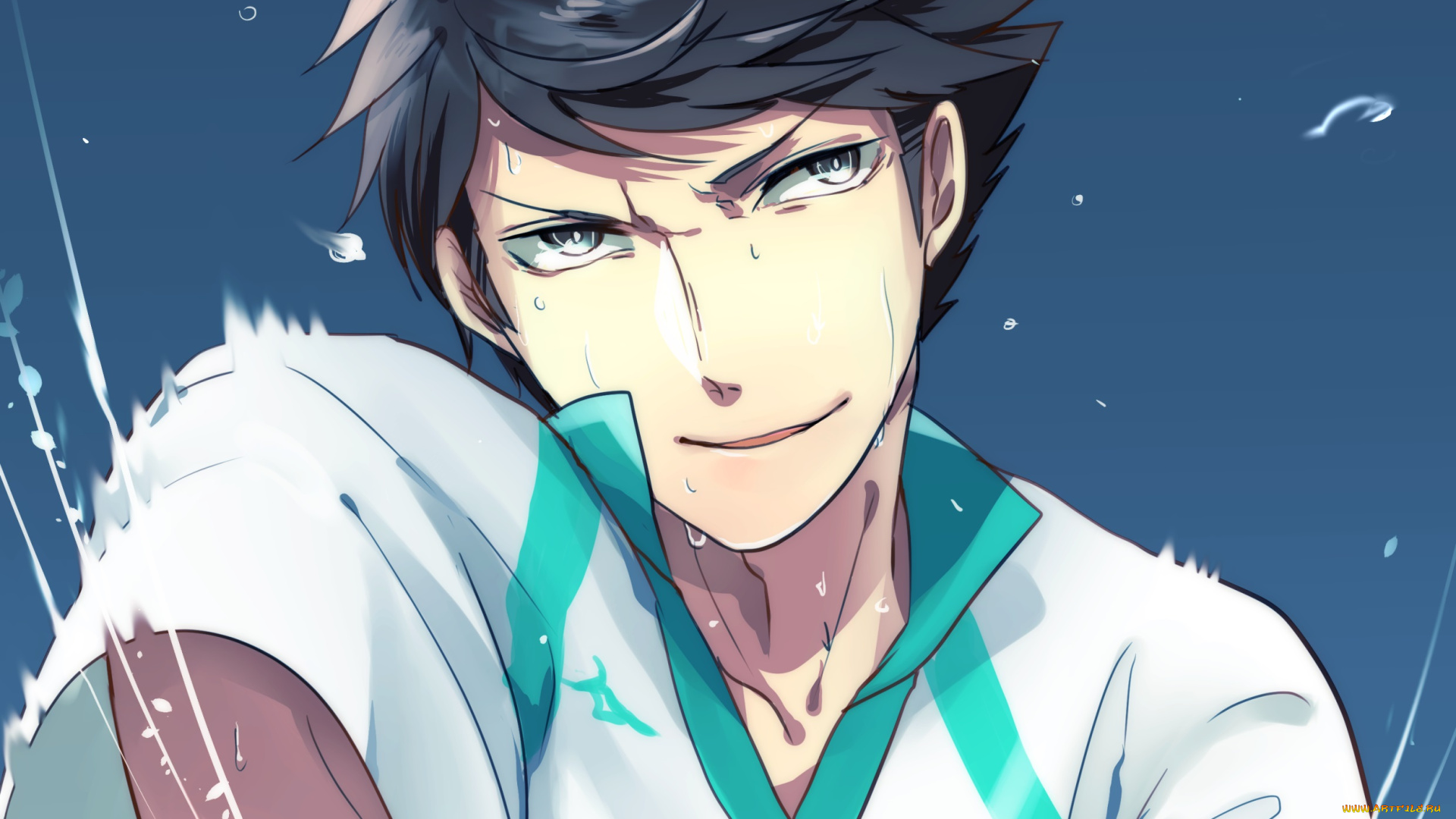 аниме, haikyuu, волейбол, парень