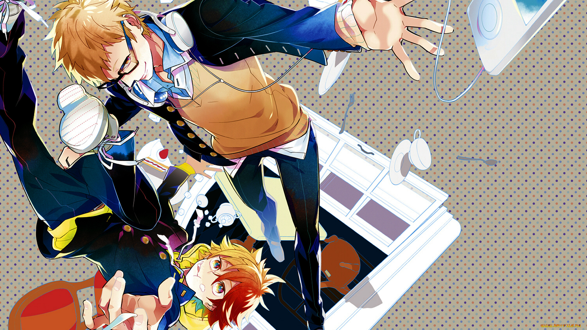 аниме, haikyuu, волейбол, парни