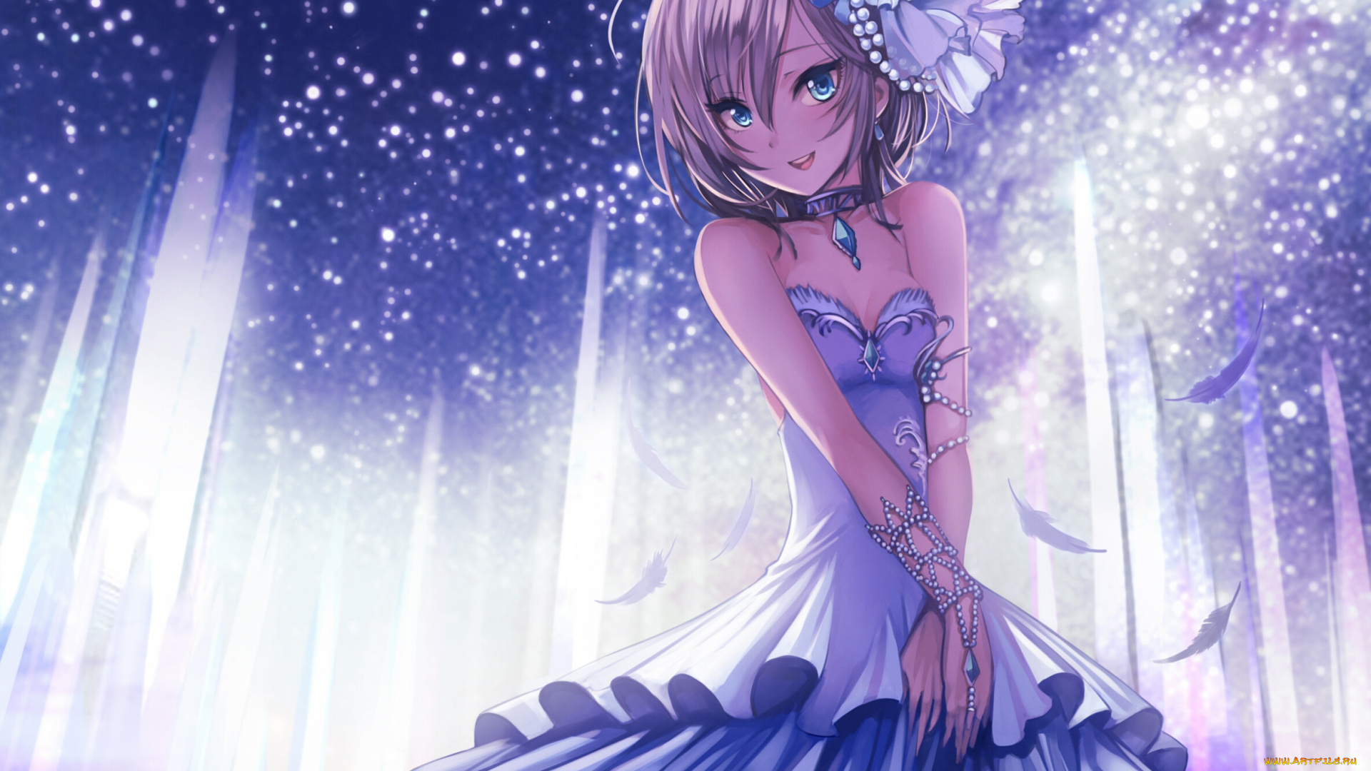 аниме, idolm@ster, фон, взгляд, девушка