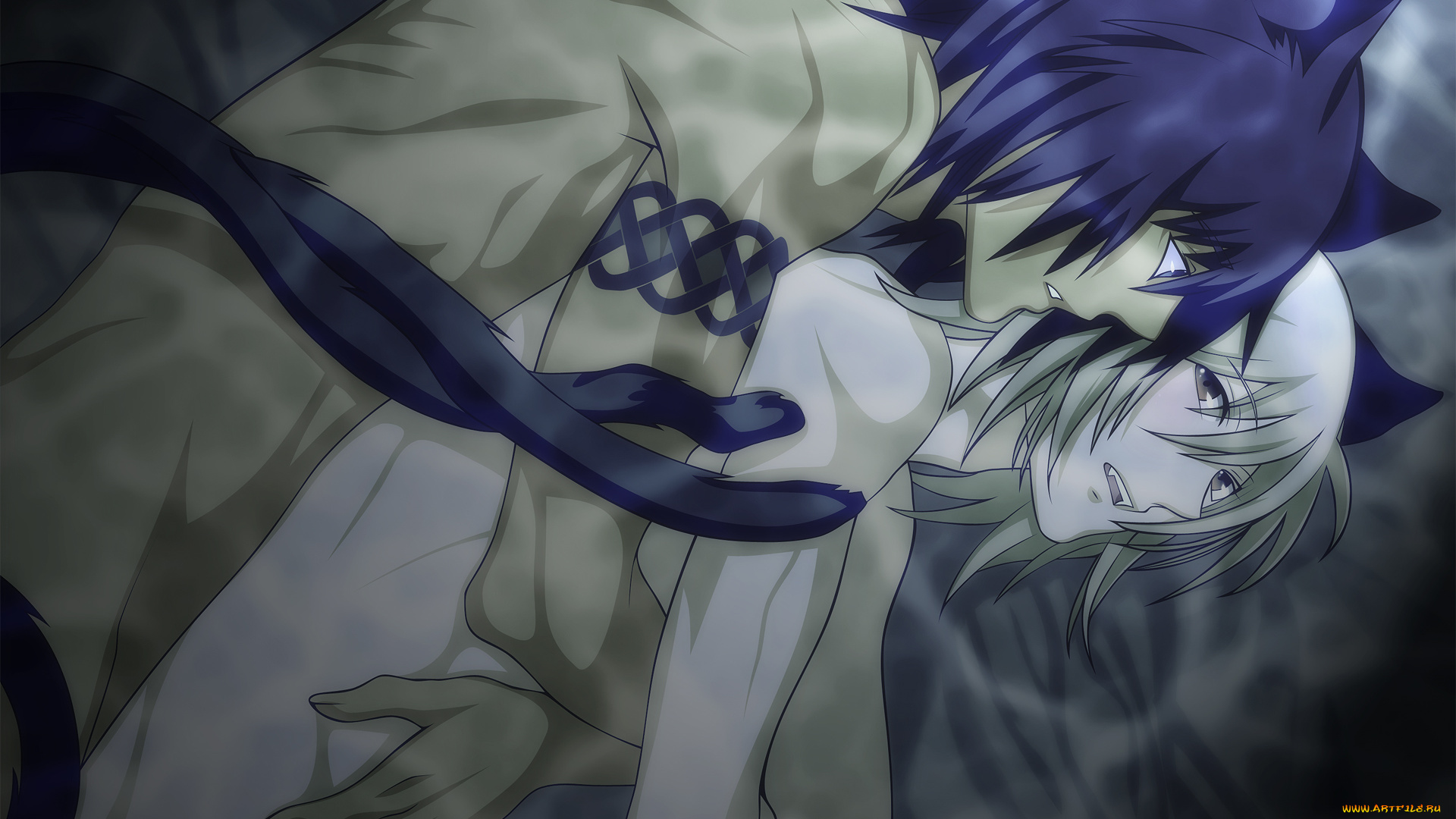 аниме, lamento, ламенто, оборотни, парни