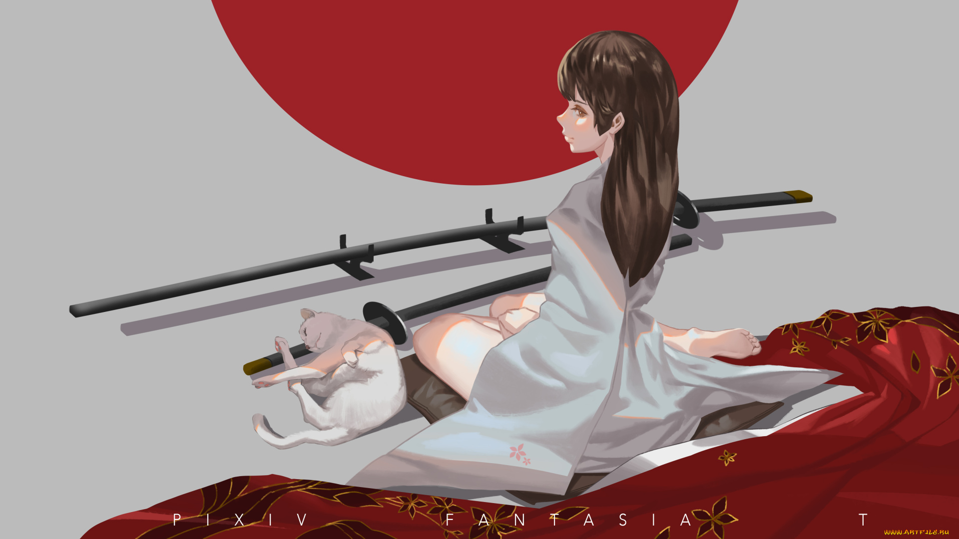 аниме, оружие, , техника, , технологии, меч, девушка, baka, mh6516620, pixiv, fantasia