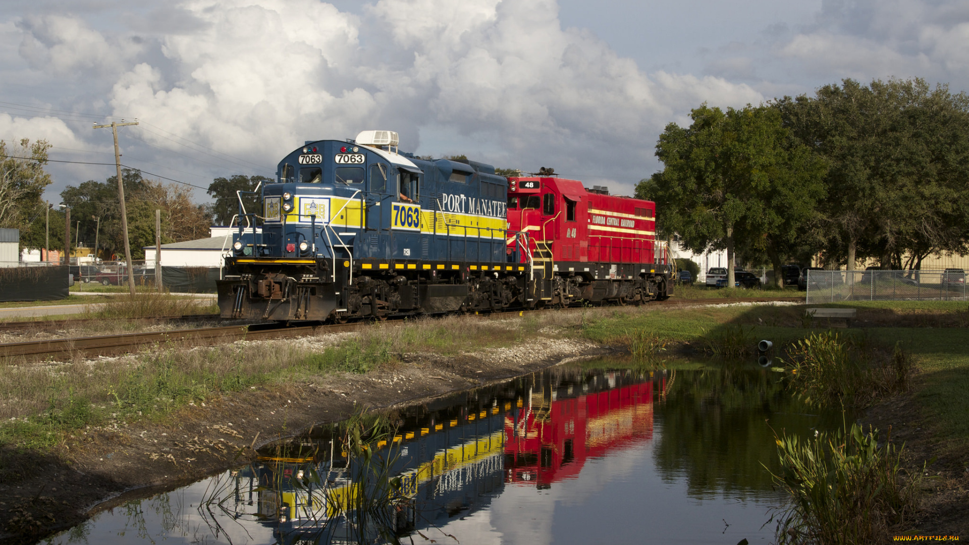 техника, поезда, рельсы, локомотив, состав