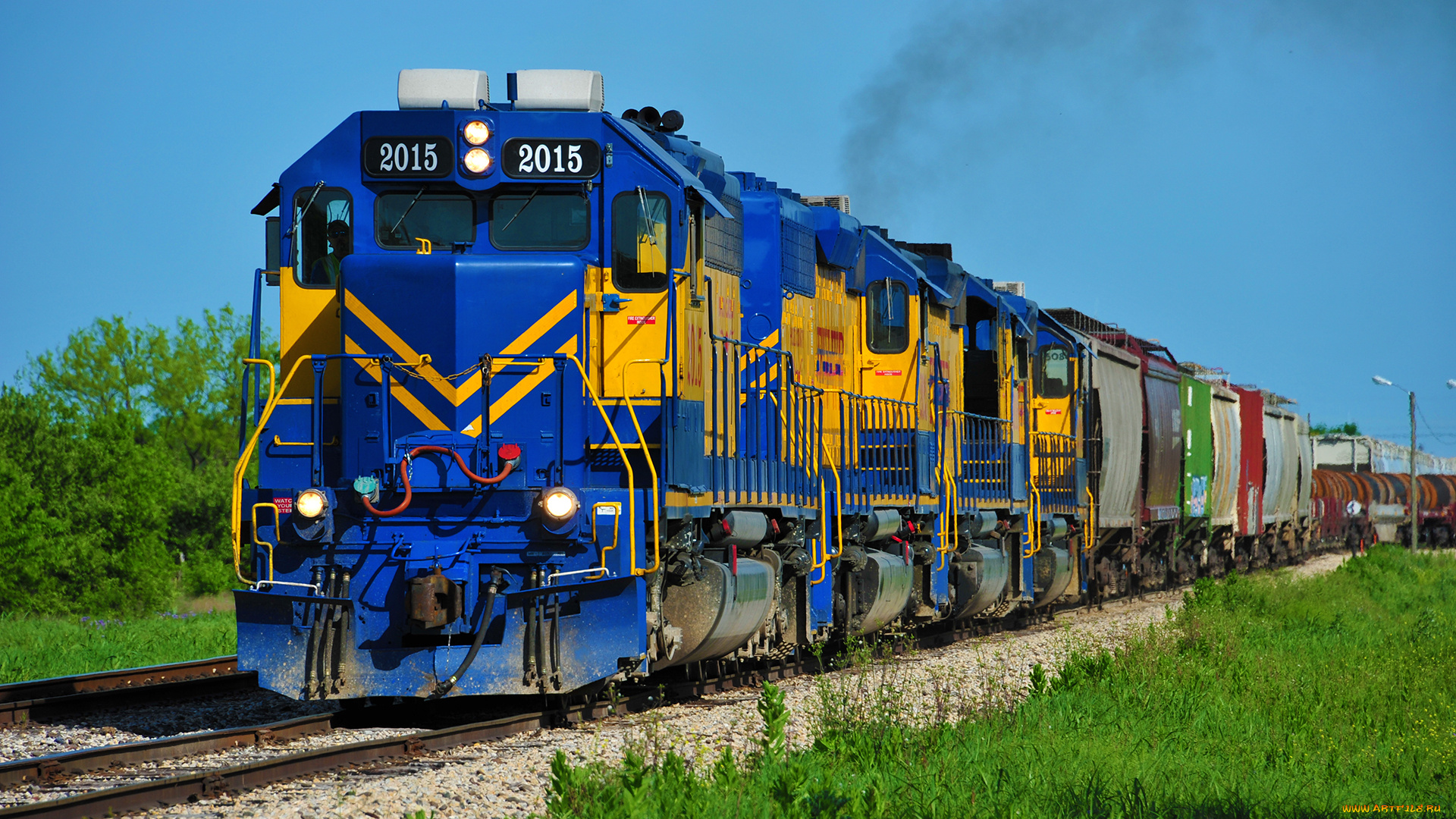 техника, поезда, рельсы, локомотив, состав