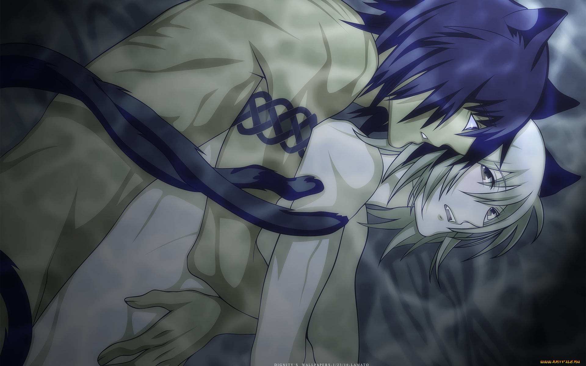 аниме, lamento, ламенто, оборотни, парни