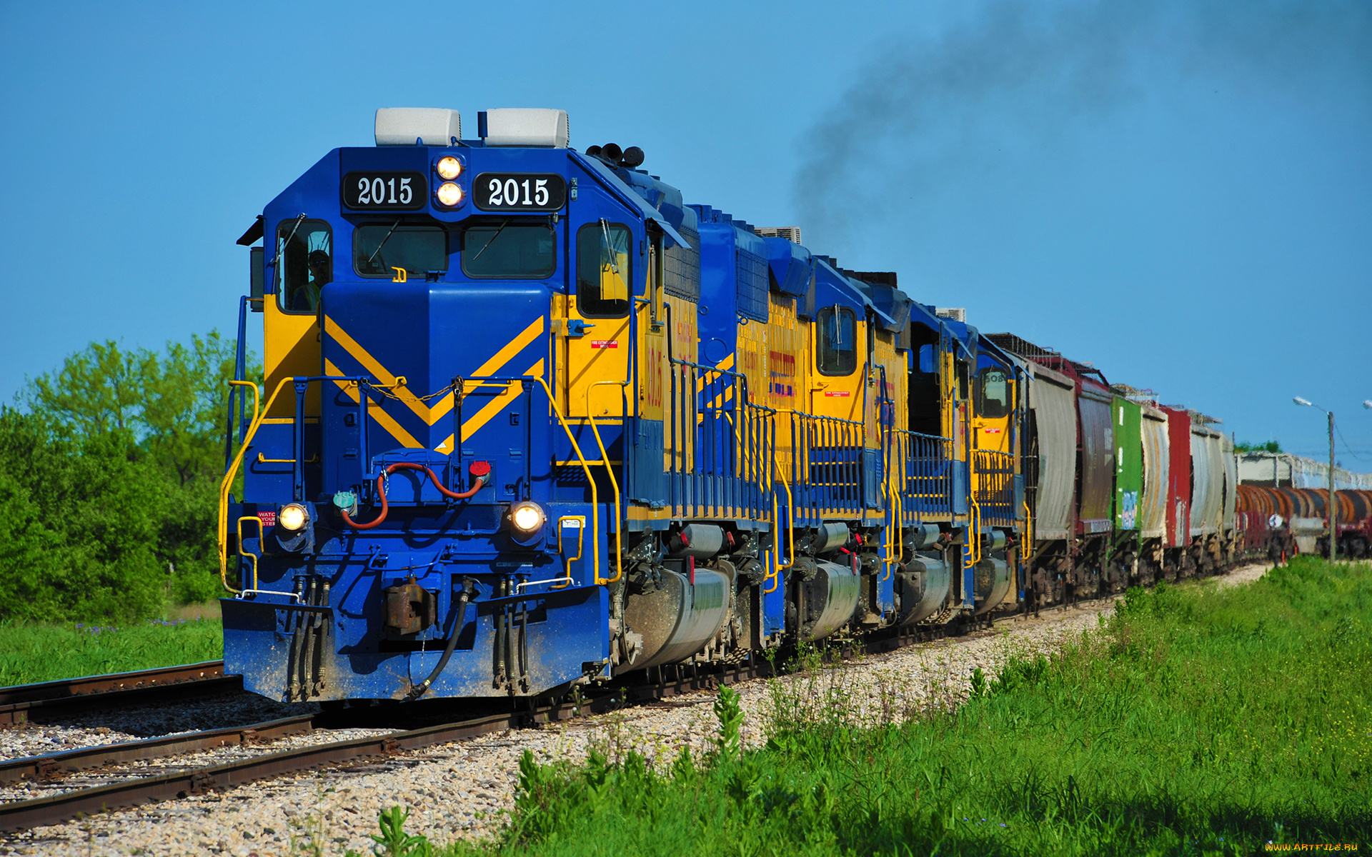 техника, поезда, рельсы, локомотив, состав