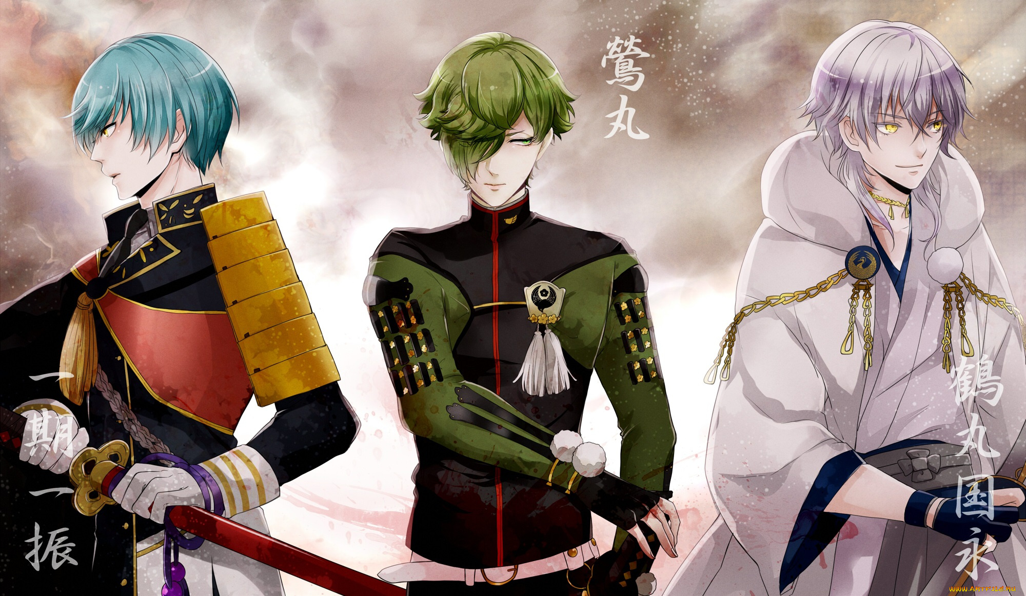 аниме, touken, ranbu, touken, ranbu, парни