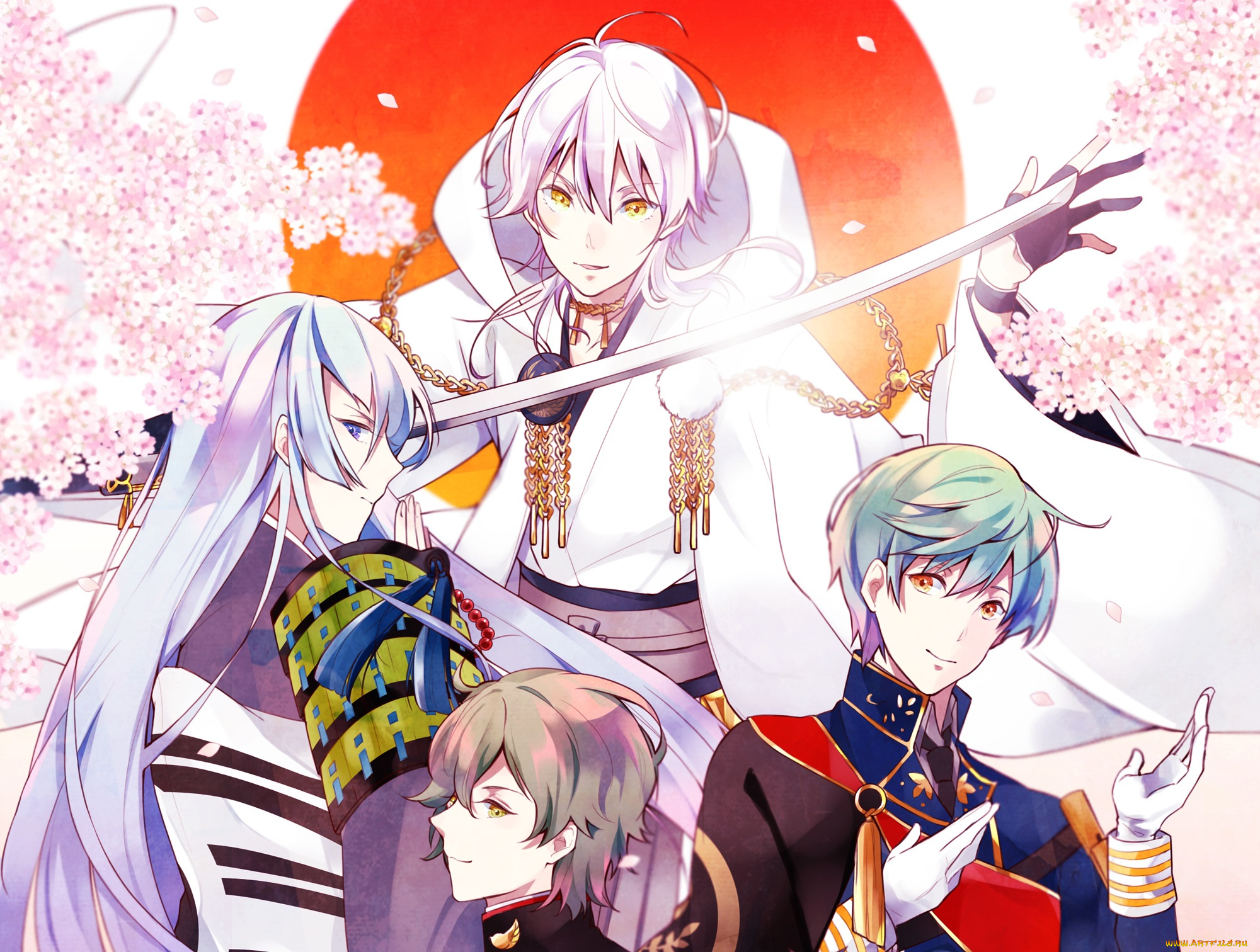аниме, touken, ranbu, парни, touken, ranbu