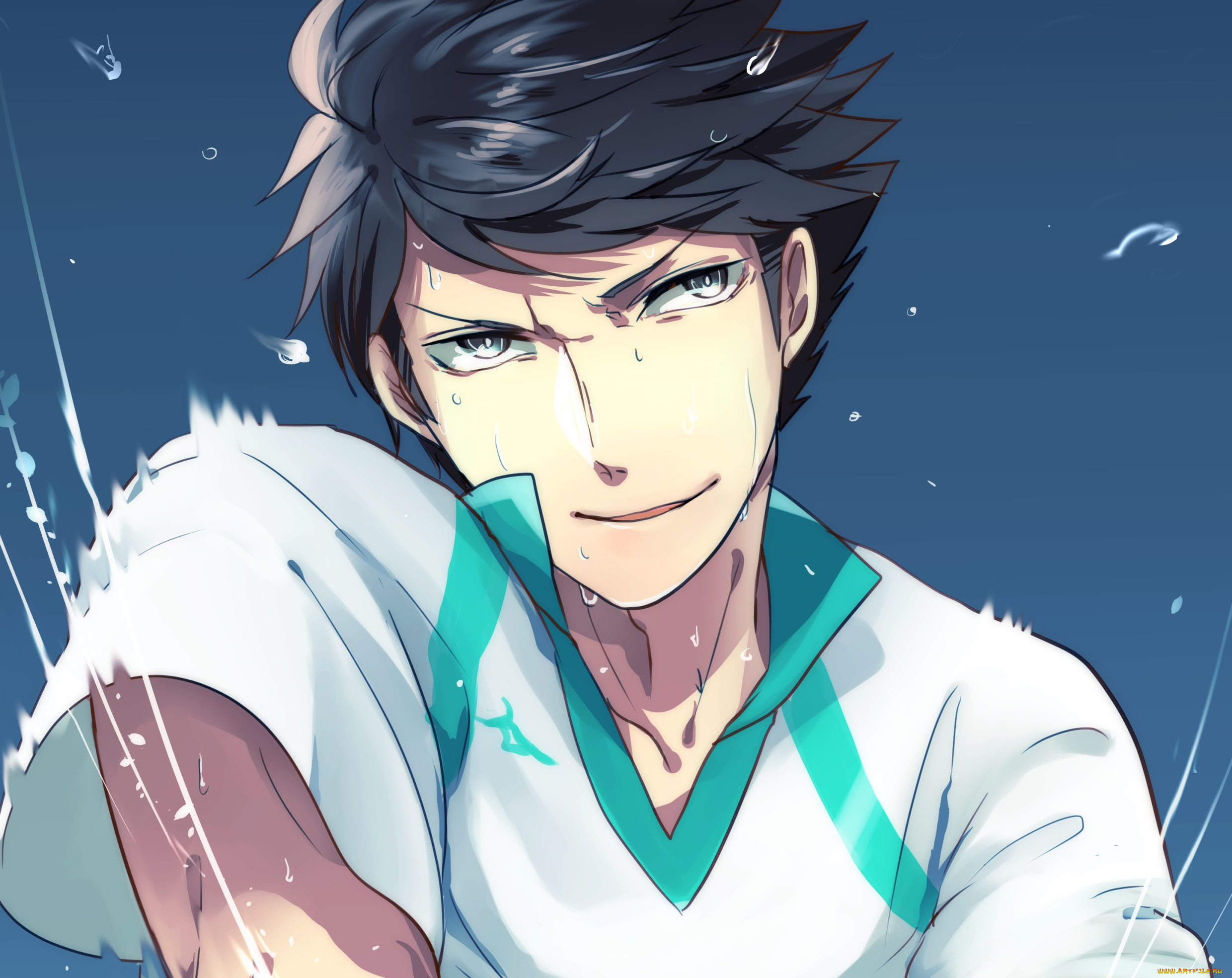 аниме, haikyuu, волейбол, парень