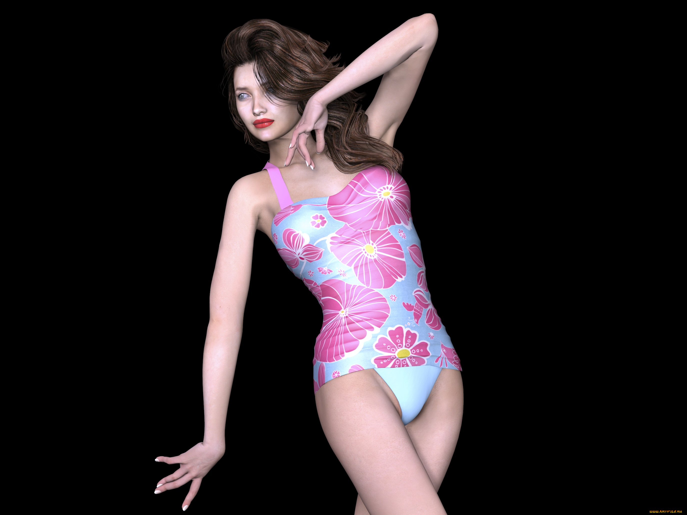 3д, графика, люди, , people, девушка, взгляд, фон