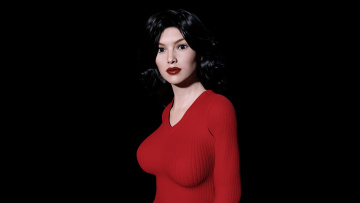 обоя 3д графика, люди , people, девушка, взгляд, фон