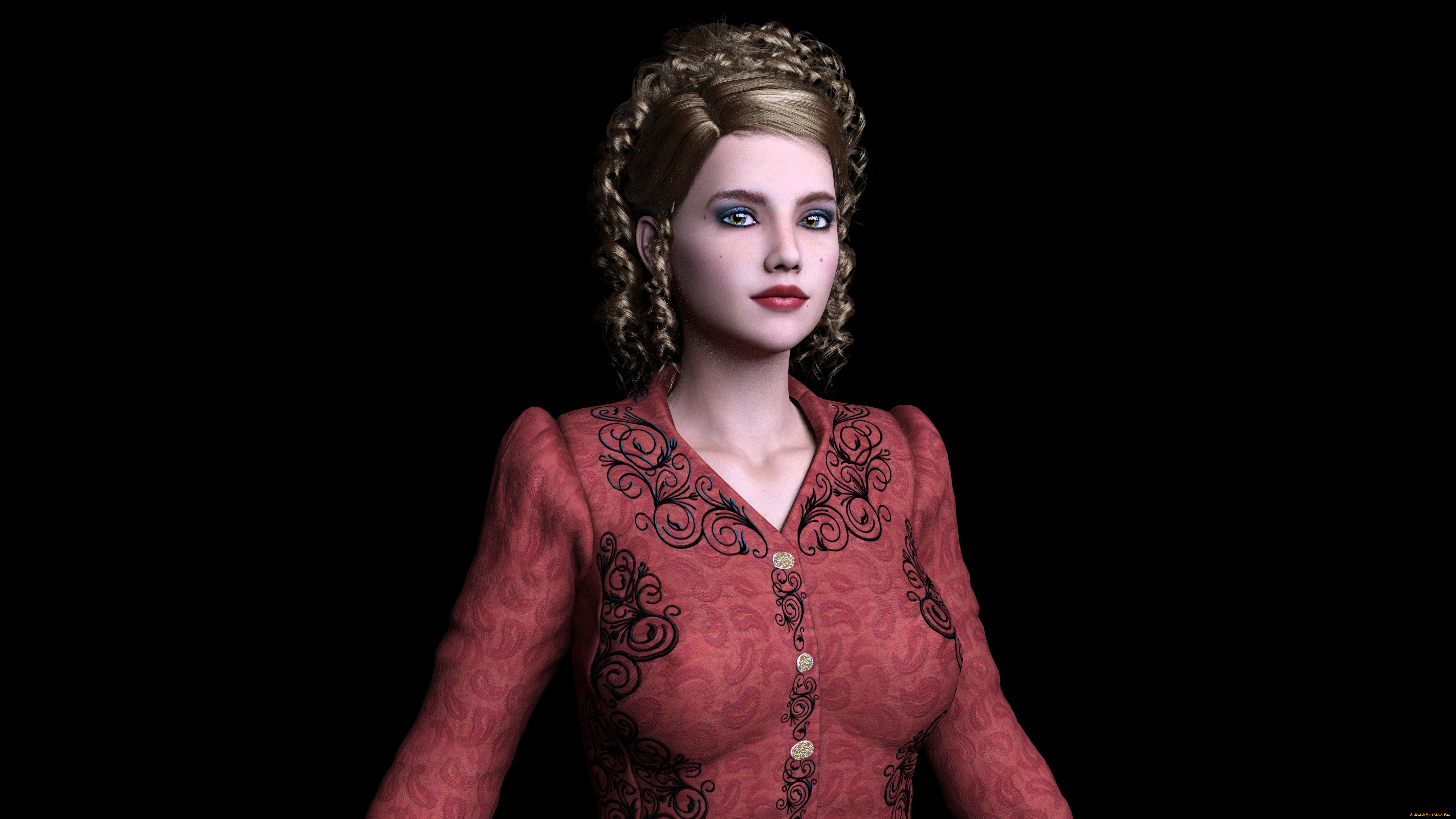 3д, графика, люди, , people, фон, девушка, взгляд