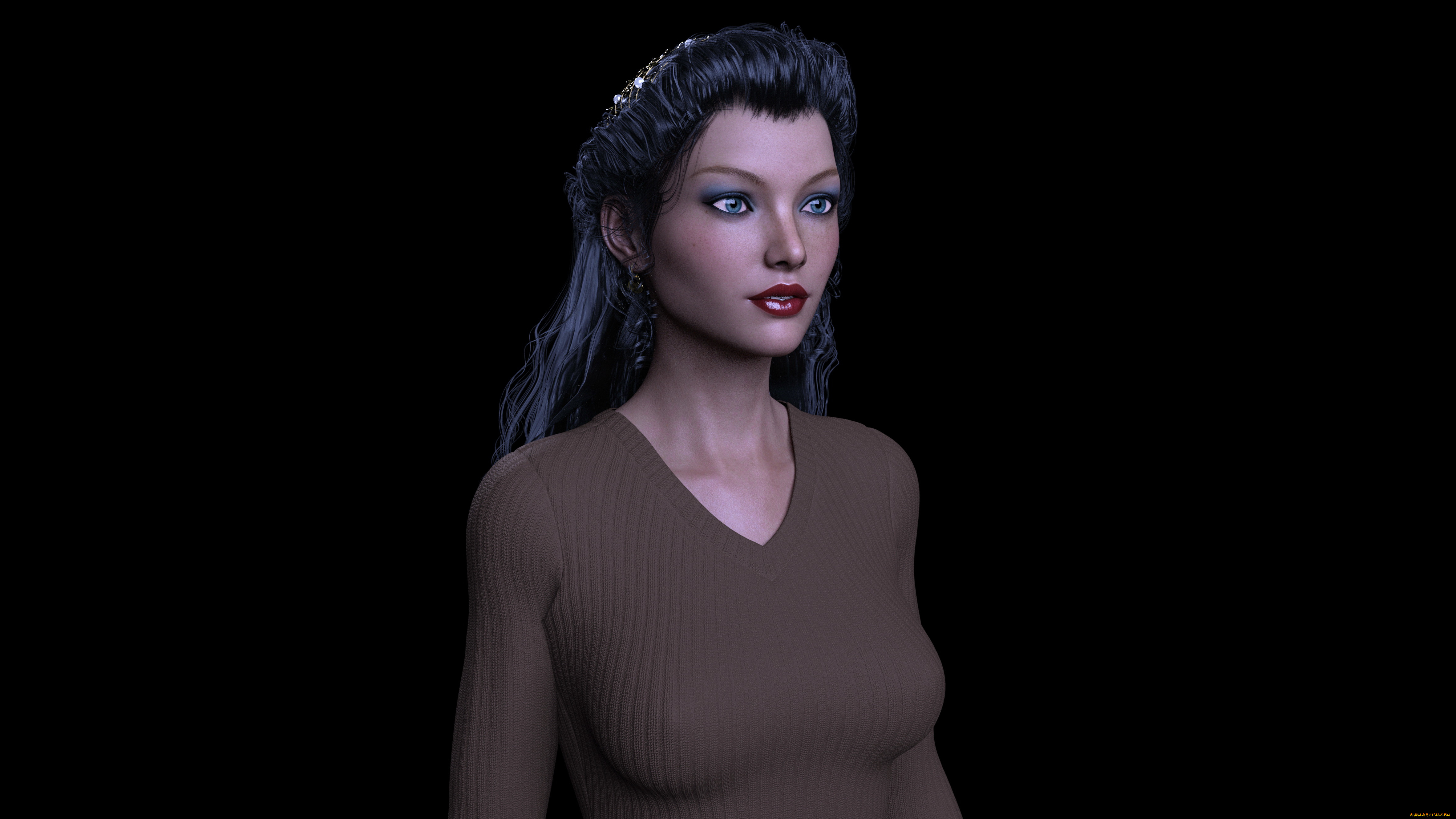 3д, графика, люди, , people, фон, взгляд, девушка