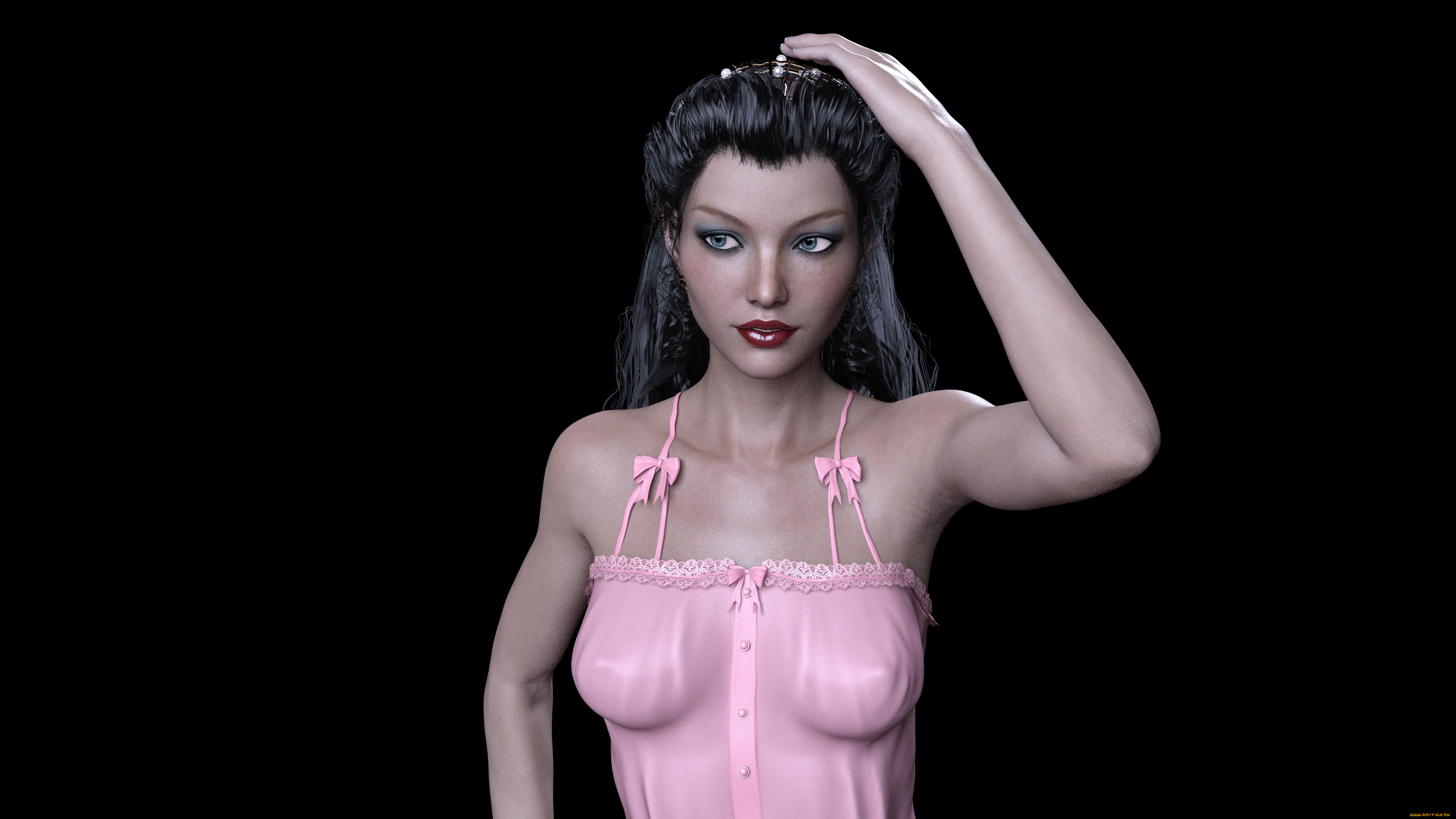 3д, графика, люди, , people, фон, взгляд, девушка