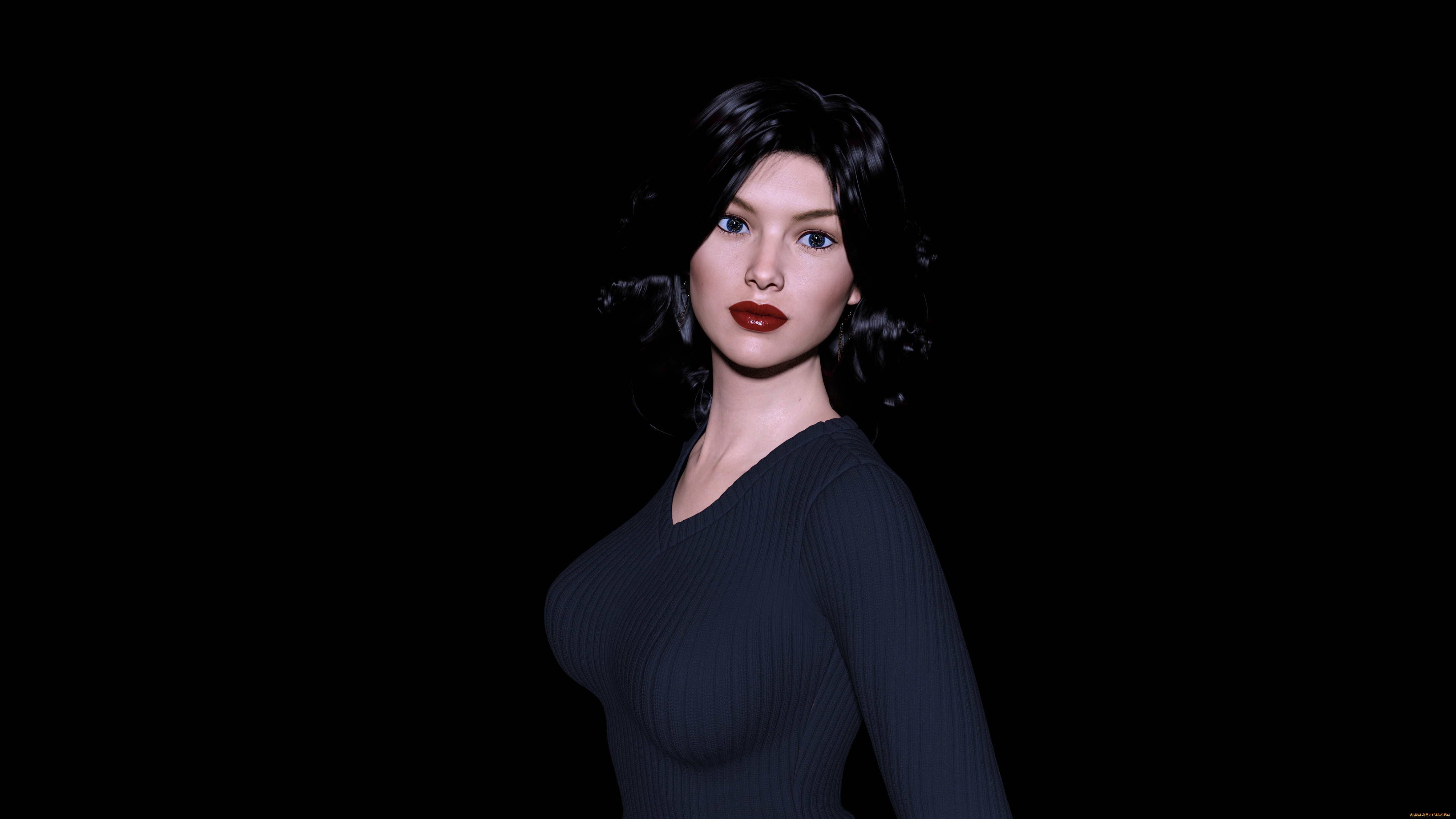 3д, графика, люди, , people, фон, взгляд, девушка