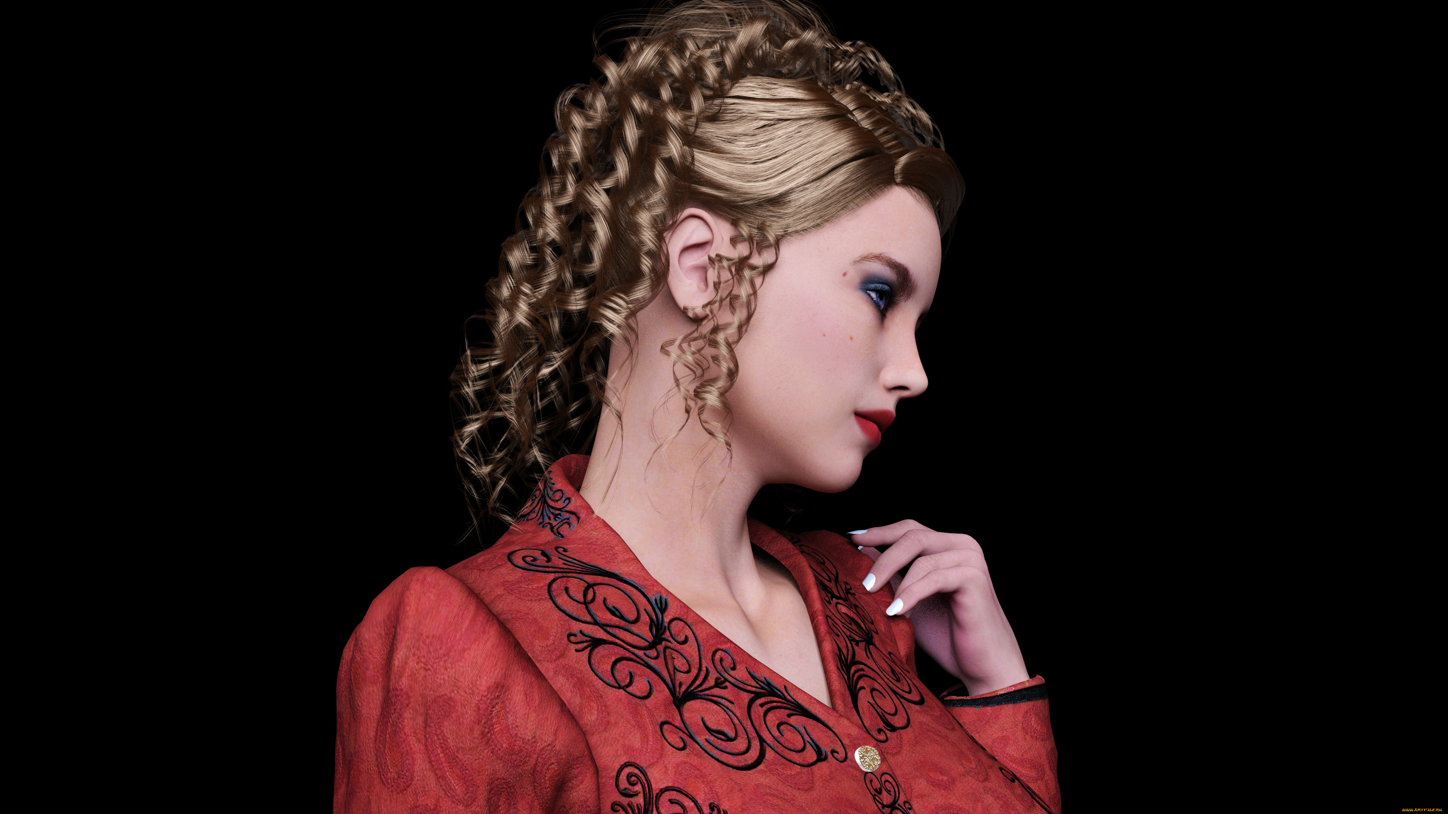 3д, графика, люди, , people, взгляд, девушка, фон