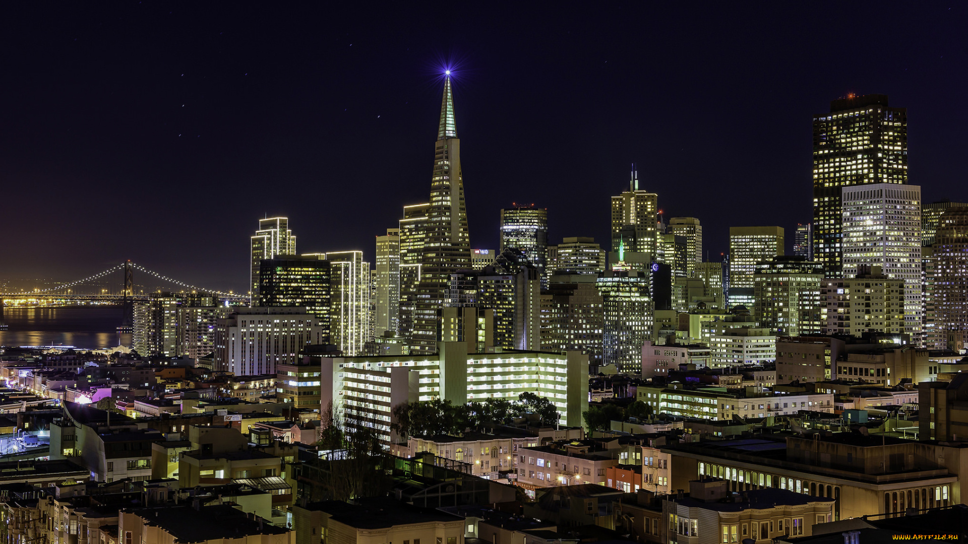 san, francisco, города, сан-франциско, , сша, огни, ночь