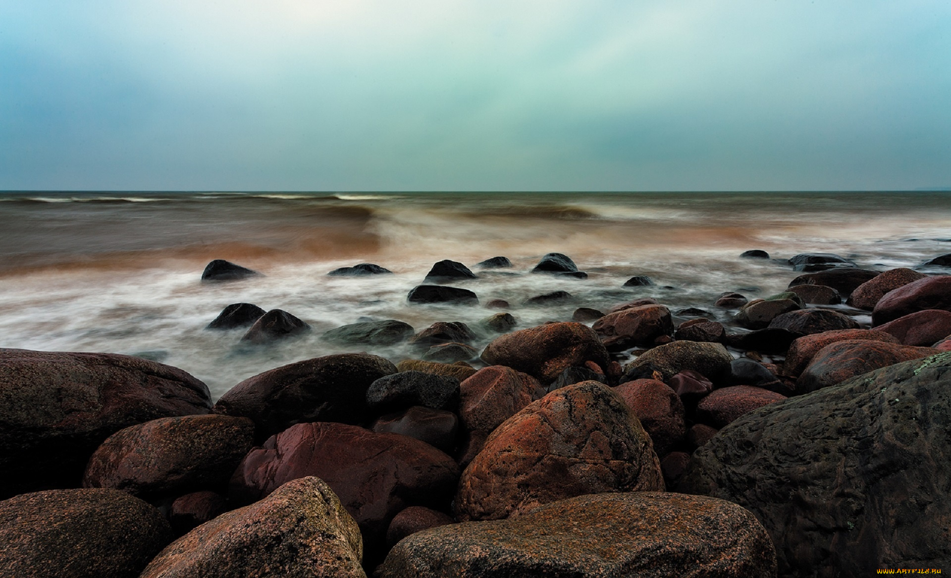 природа, побережье, море, кани, прибой, горизонт, by, aivars