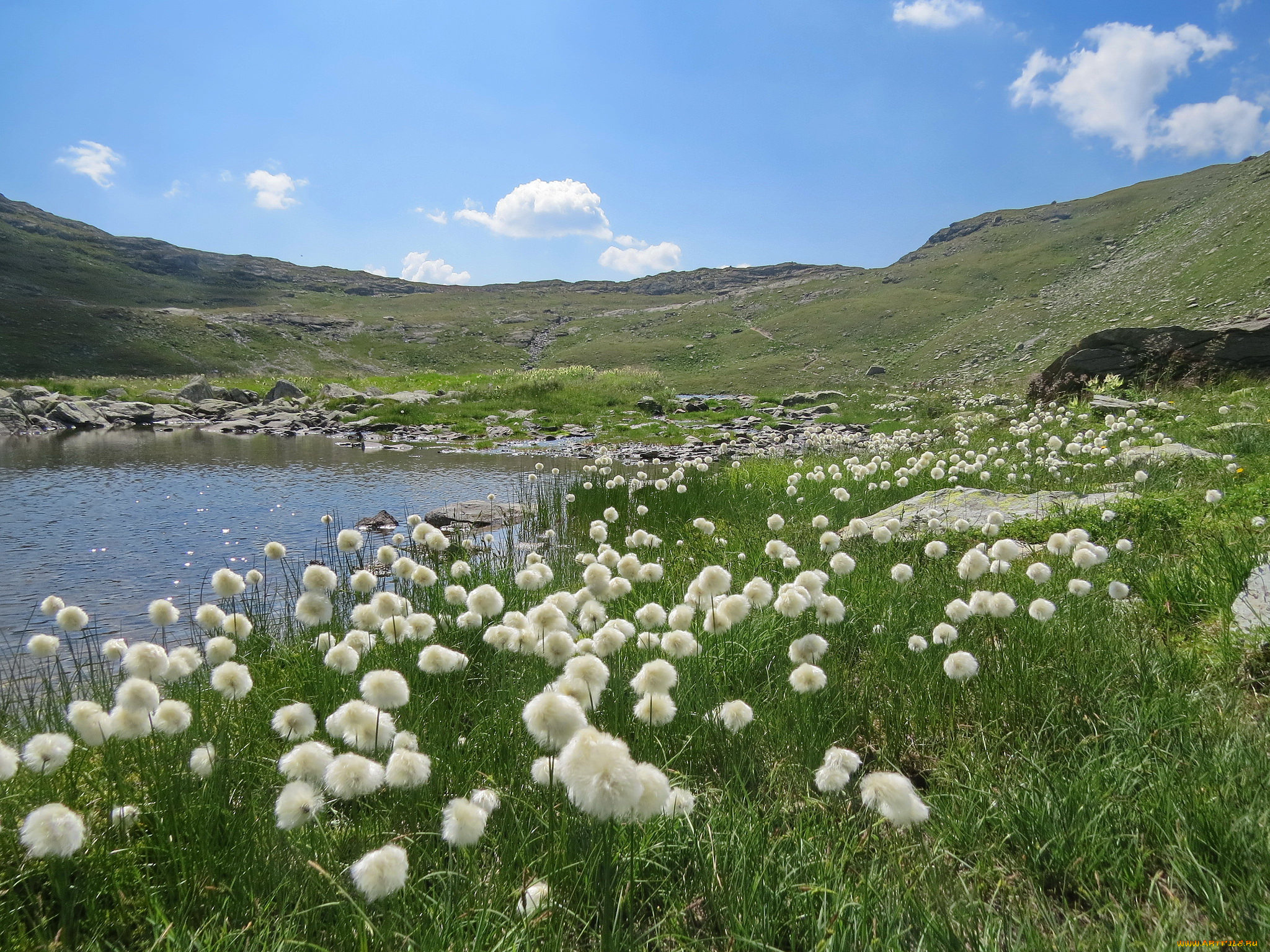 природа, горы, озеро