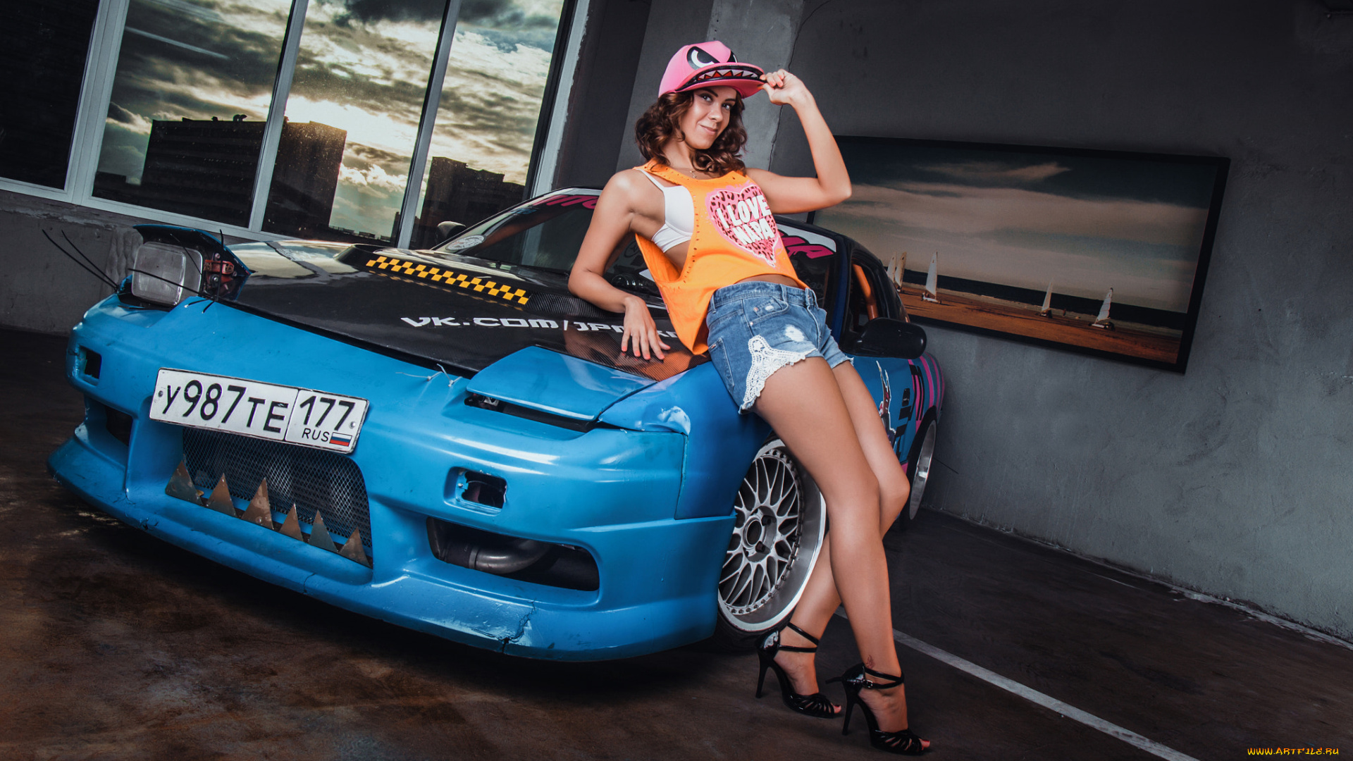 автомобили, -авто, с, девушками, красивая, девушка