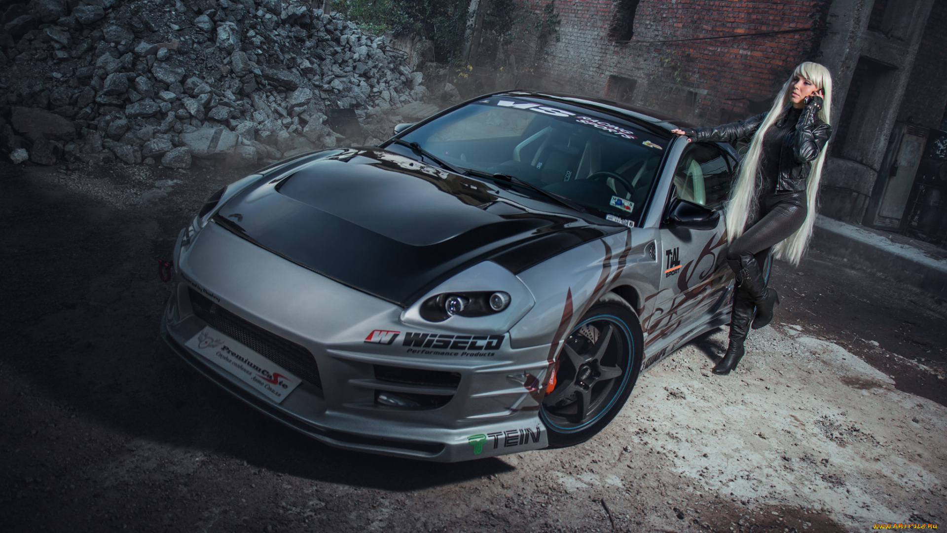 автомобили, -авто, с, девушками, liza, eclipse