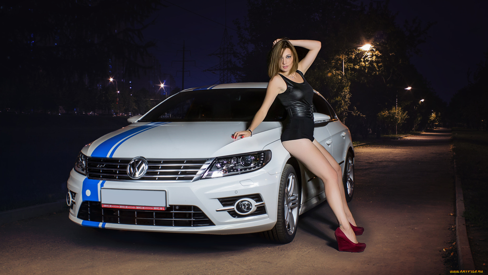 автомобили, -авто, с, девушками, volkswagen