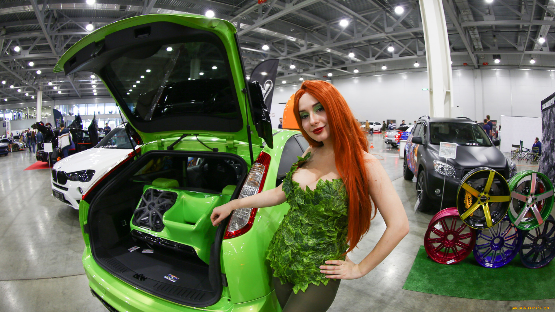 автомобили, -авто, с, девушками, выставка