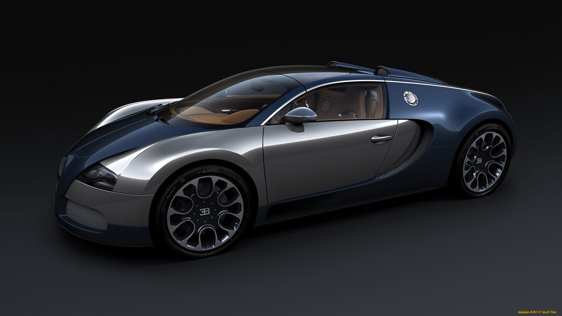 автомобили, 3д, синий, veyron, бугатти