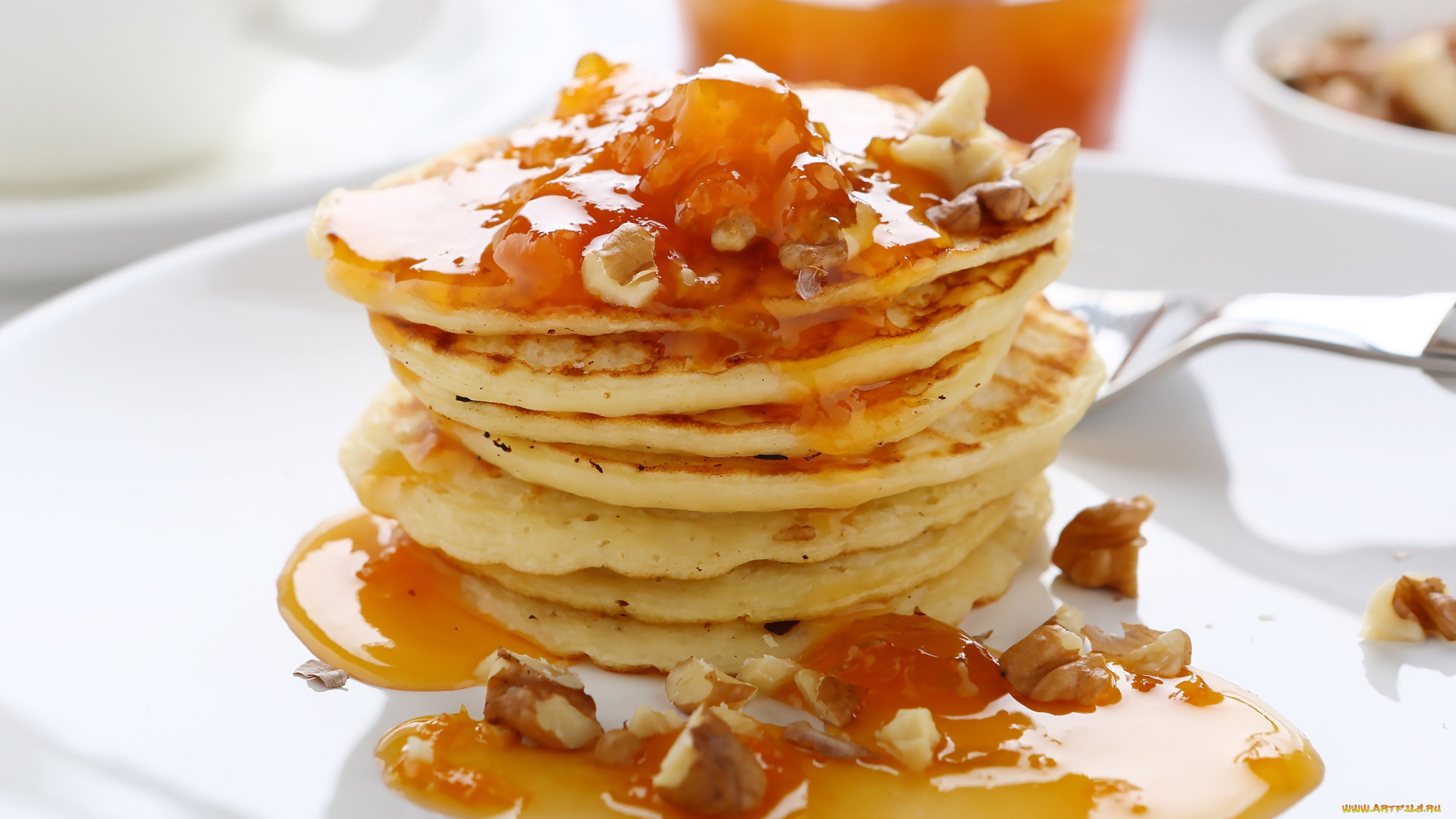 еда, блины, , оладьи, варенье