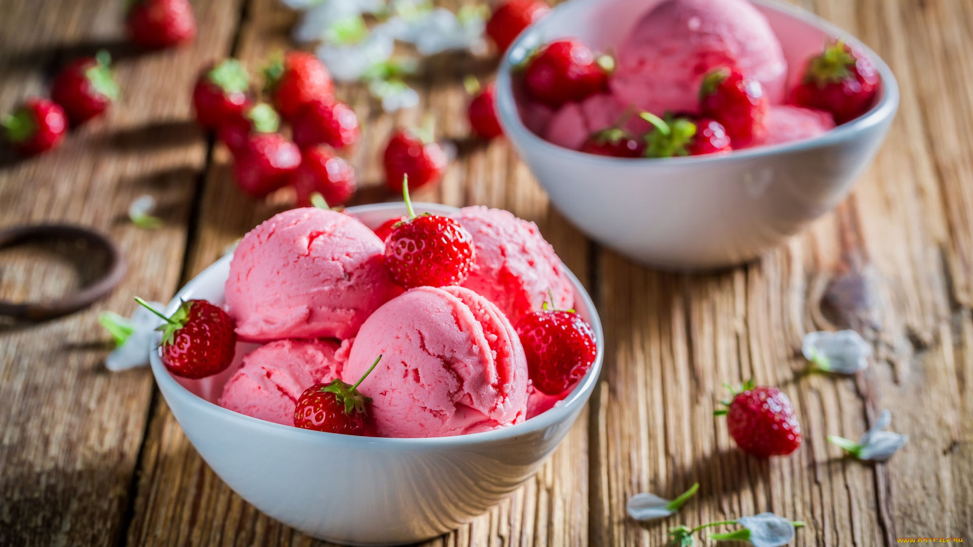 еда, мороженое, , десерты, лакомство, клубника