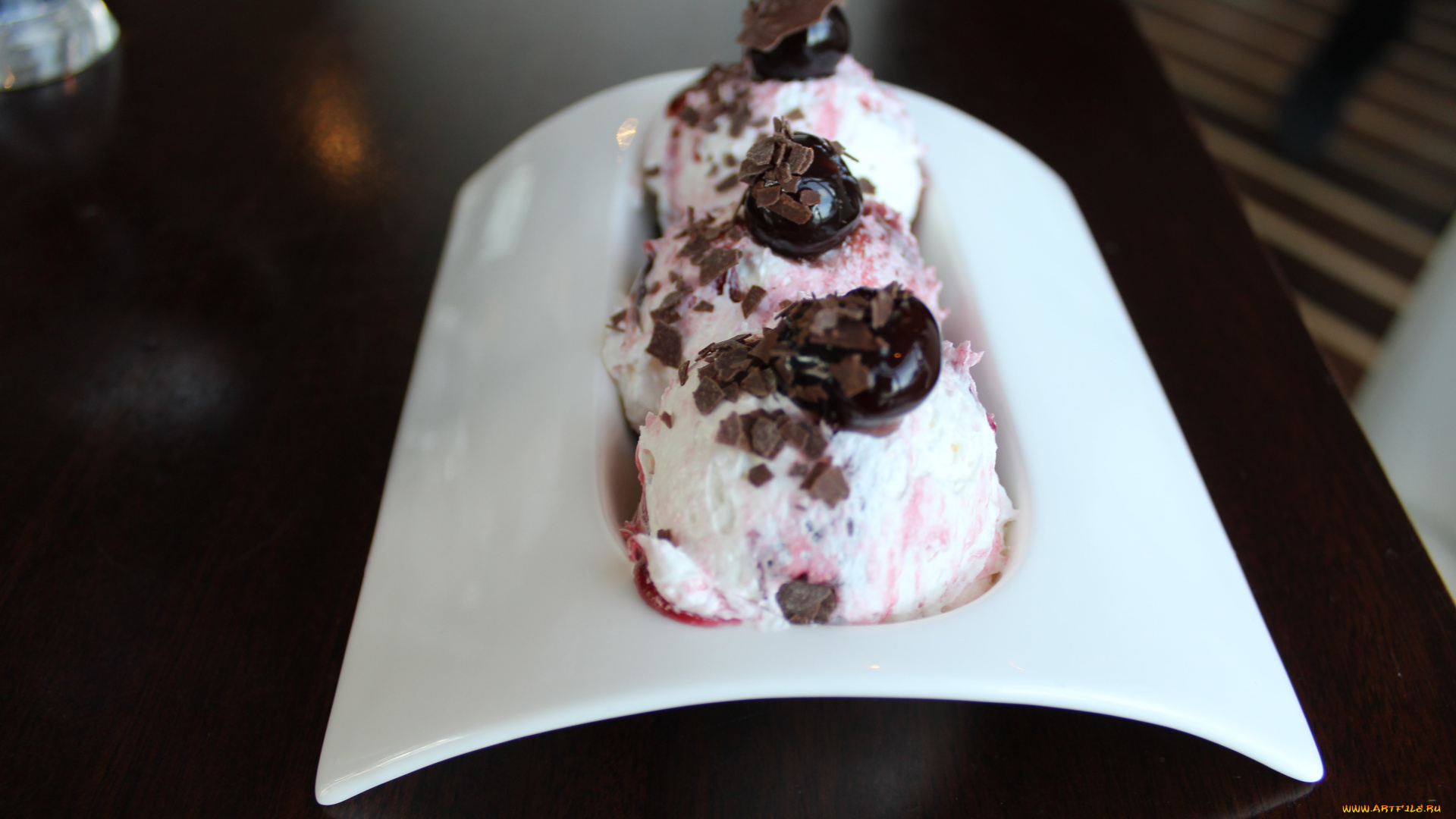 еда, мороженое, , десерты, лакомство, вишня