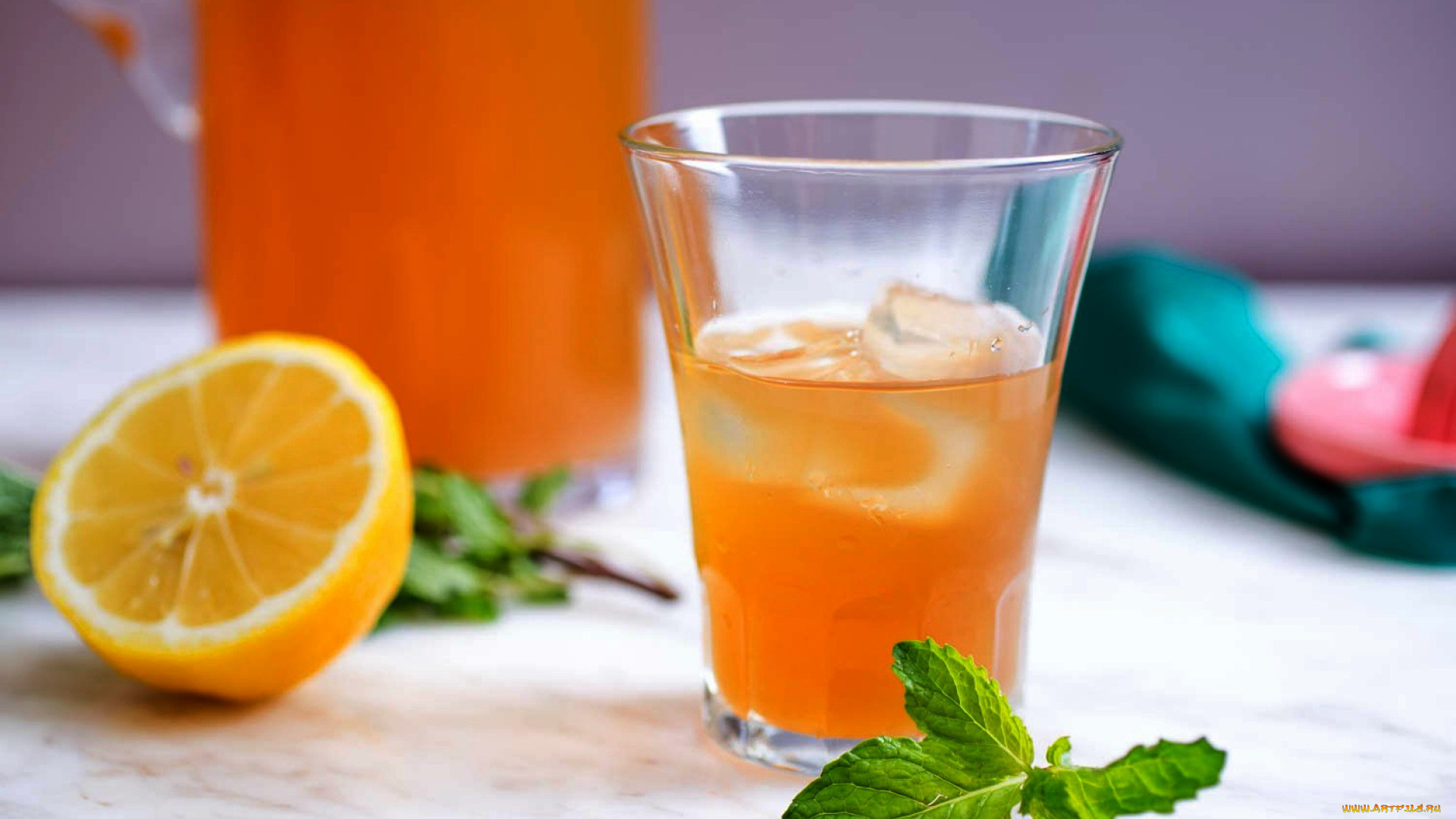 еда, напитки, , сок, сок, апельсин, лед, мята