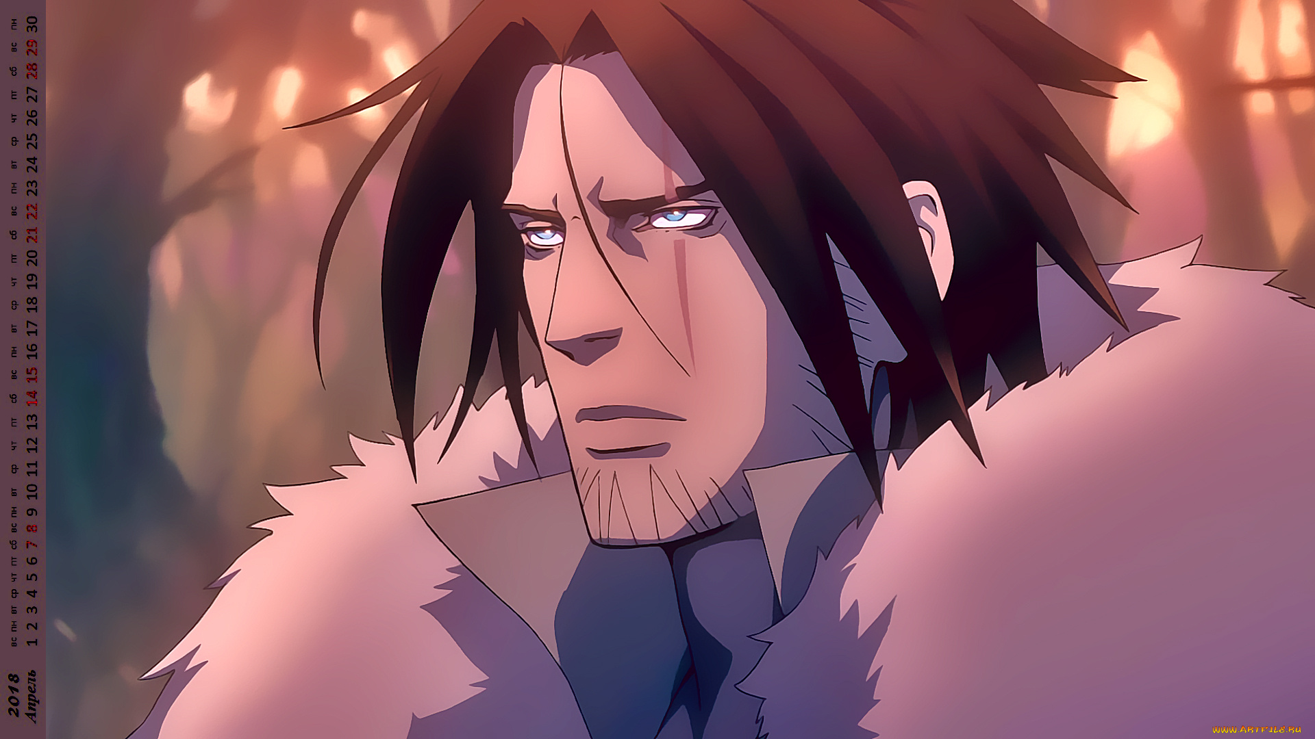 календари, аниме, лицо, мужчина, взгляд