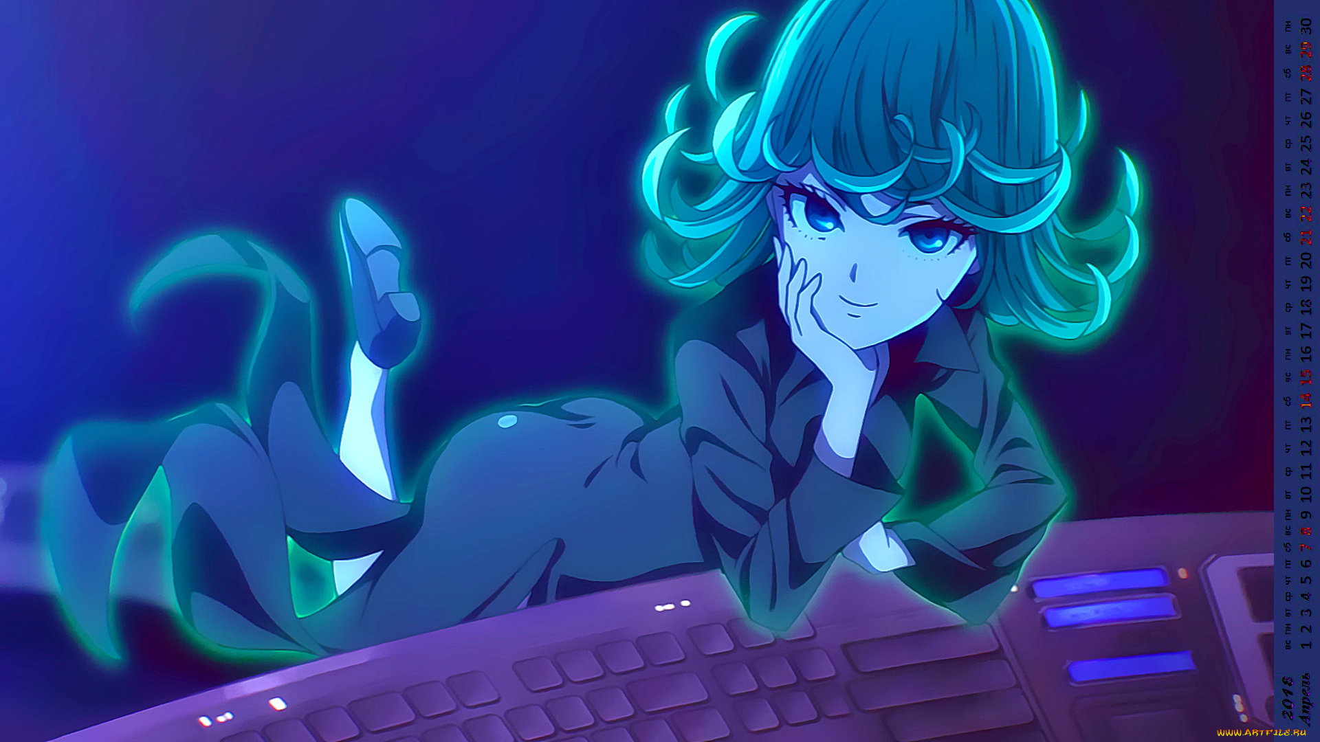 календари, аниме, взгляд, девушка