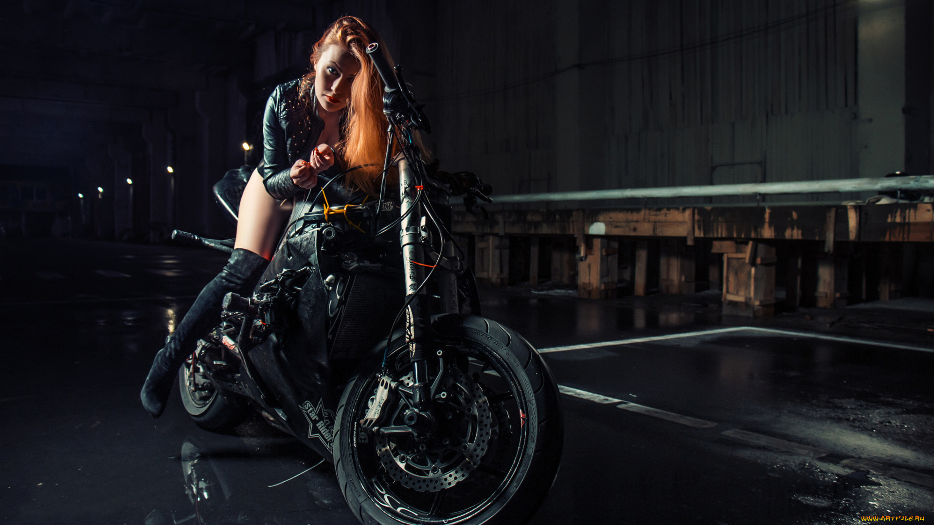 мотоциклы, мото, с, девушкой, красивая, девушка