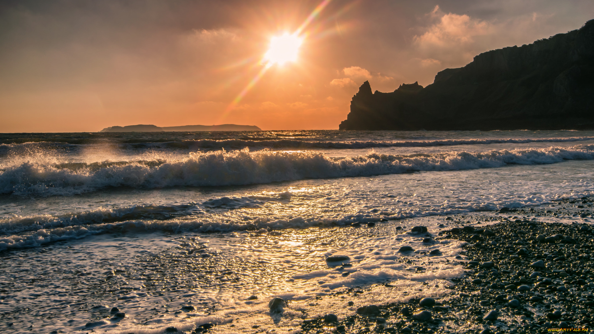 природа, побережье, простор