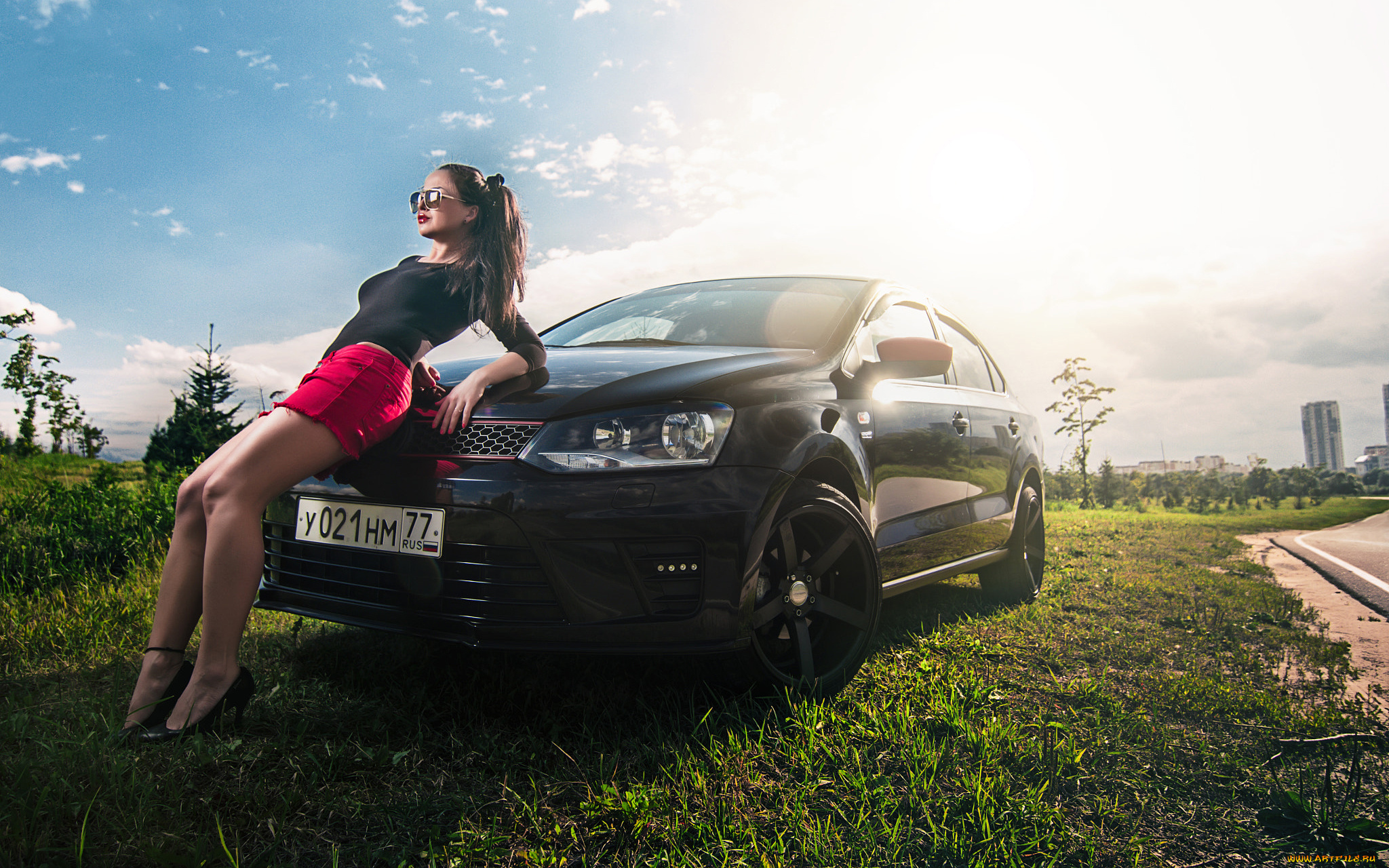 автомобили, -авто, с, девушками, olesya, polo