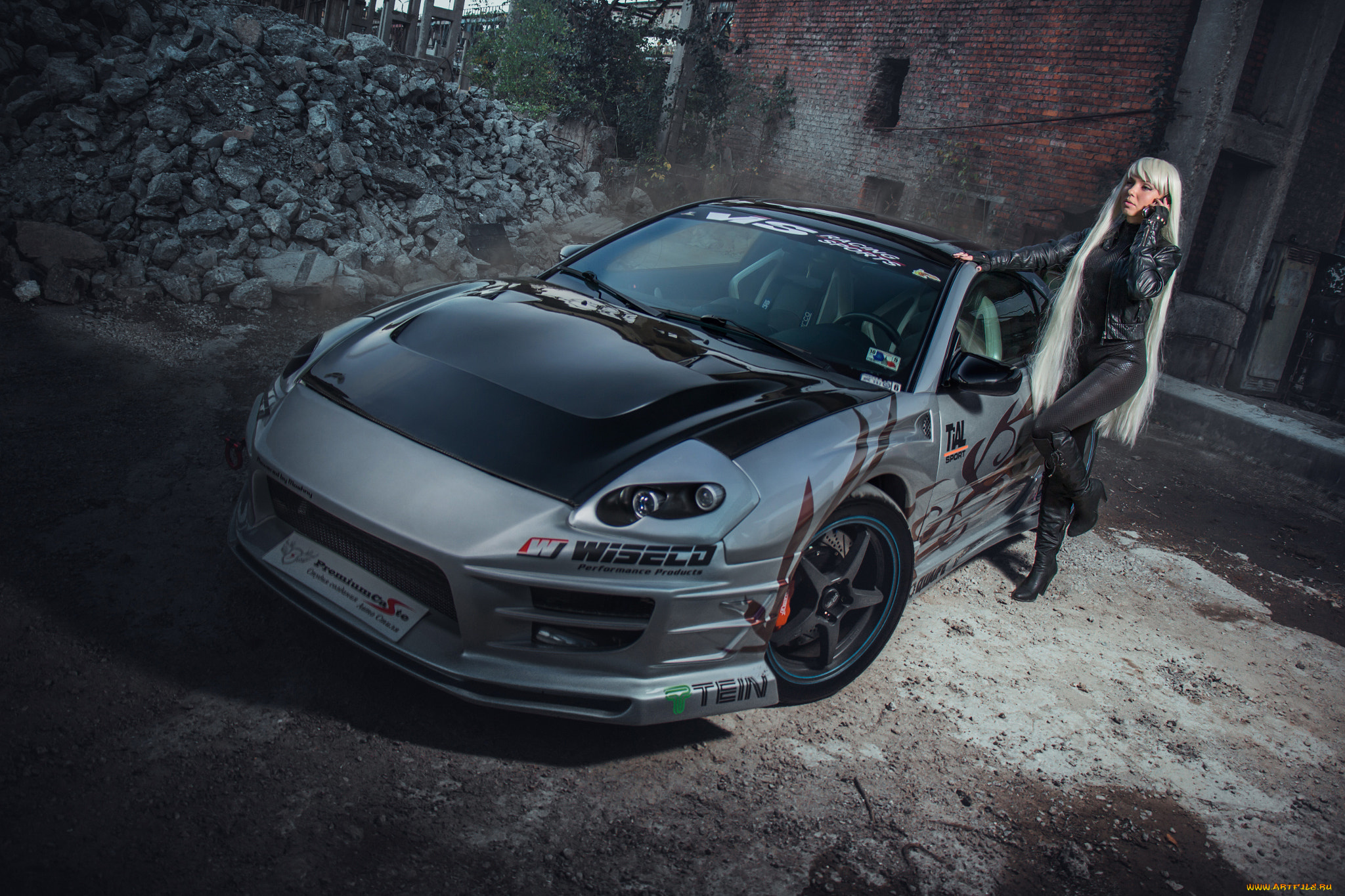 автомобили, -авто, с, девушками, liza, eclipse