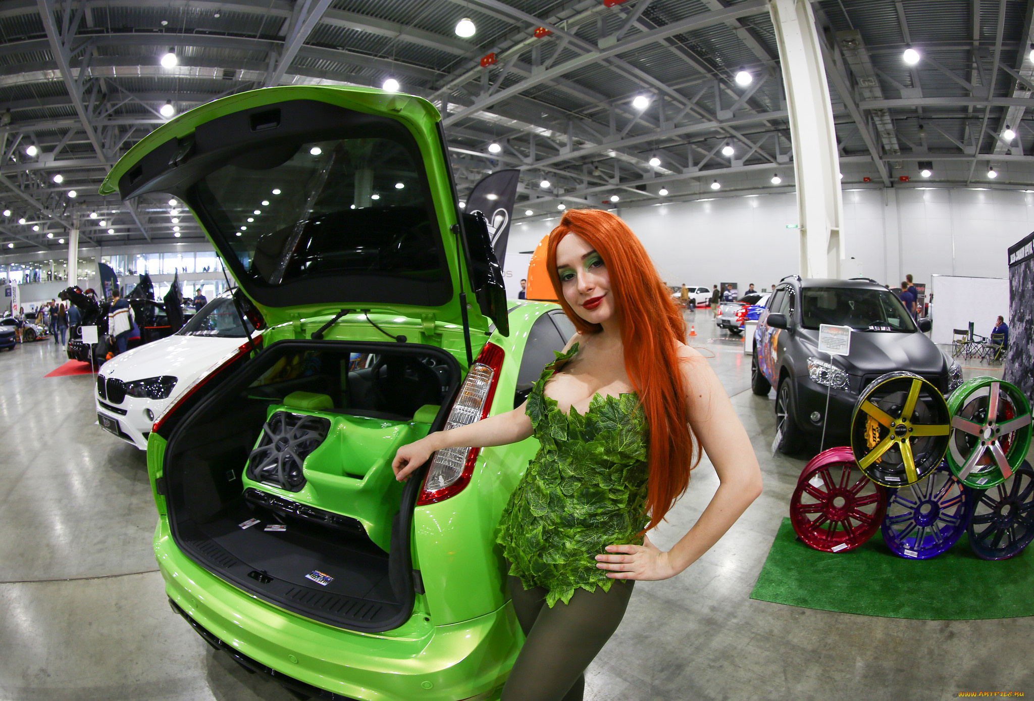 автомобили, -авто, с, девушками, выставка