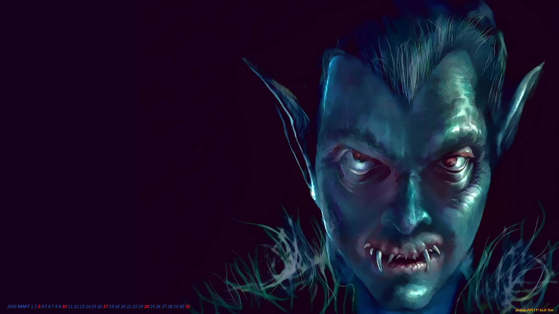 календари, фэнтези, монстр