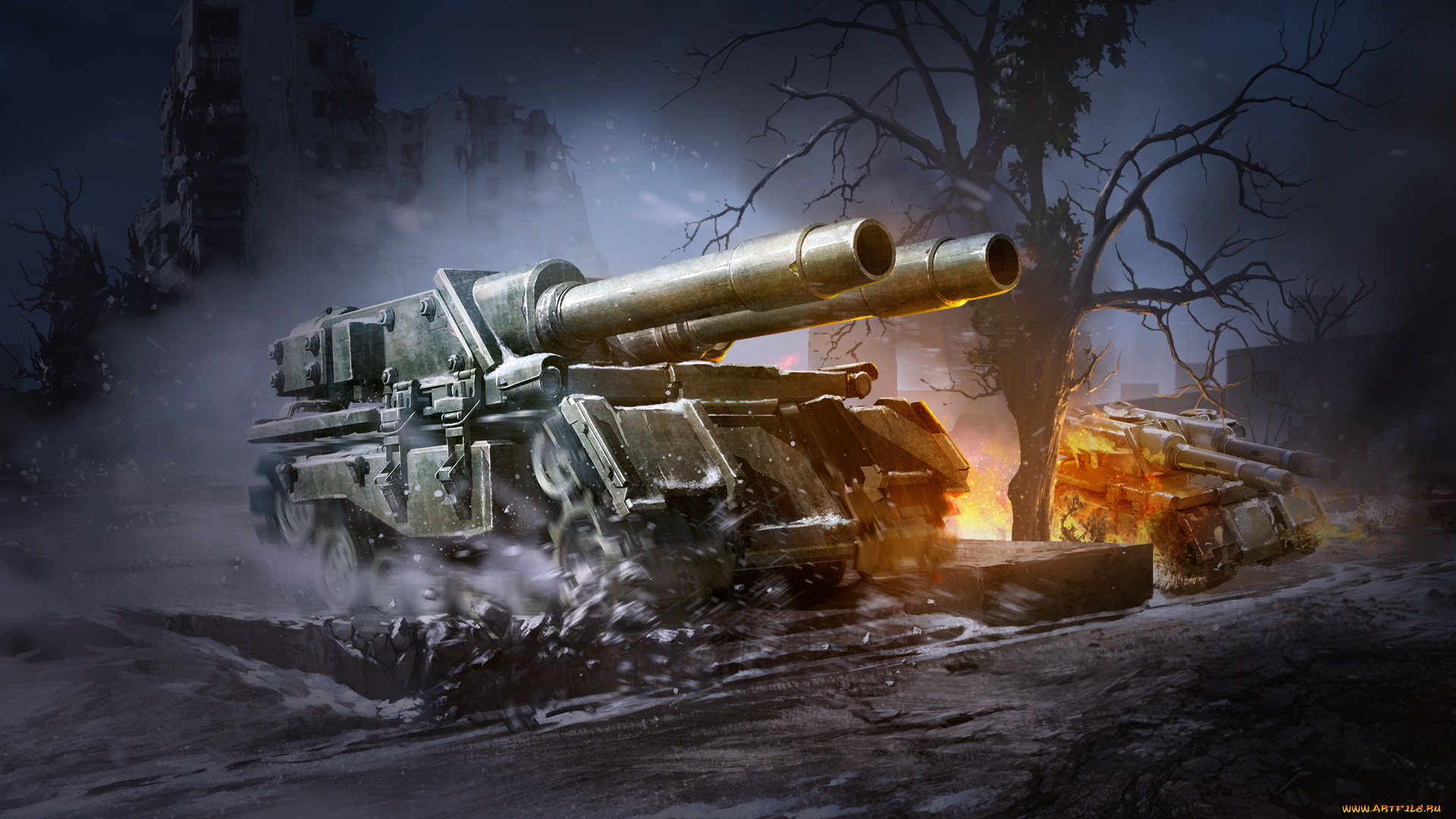 видео, игры, battalion, wars, танк, фон, ствол