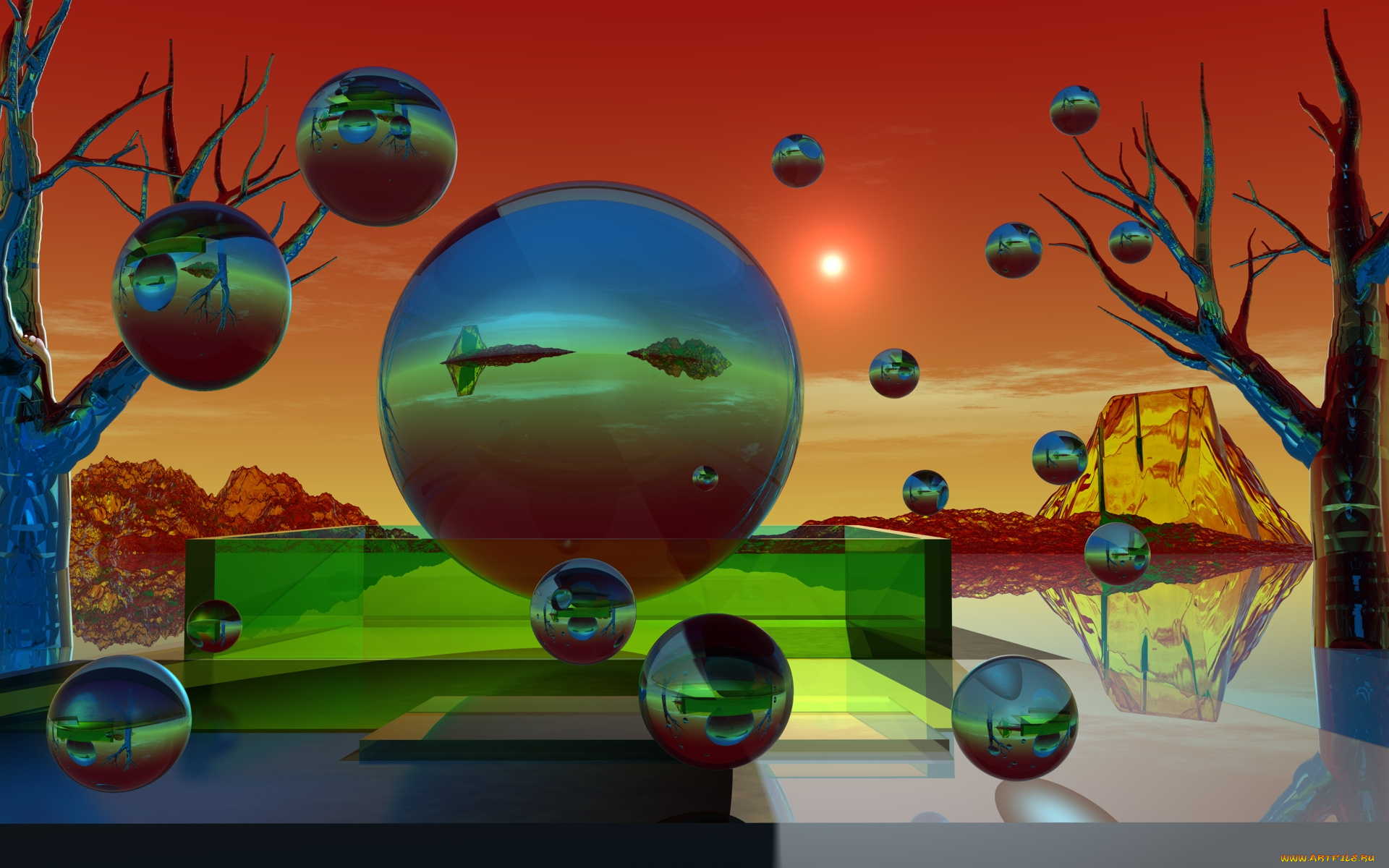 3д, графика, шары, , balls, фон, шары