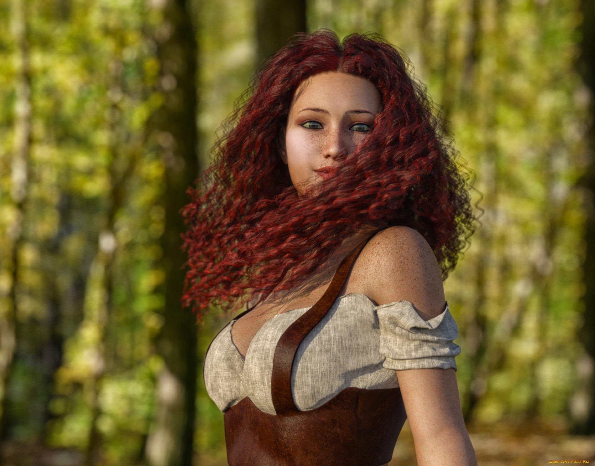 3д, графика, люди, , people, взгляд, девушка, фон