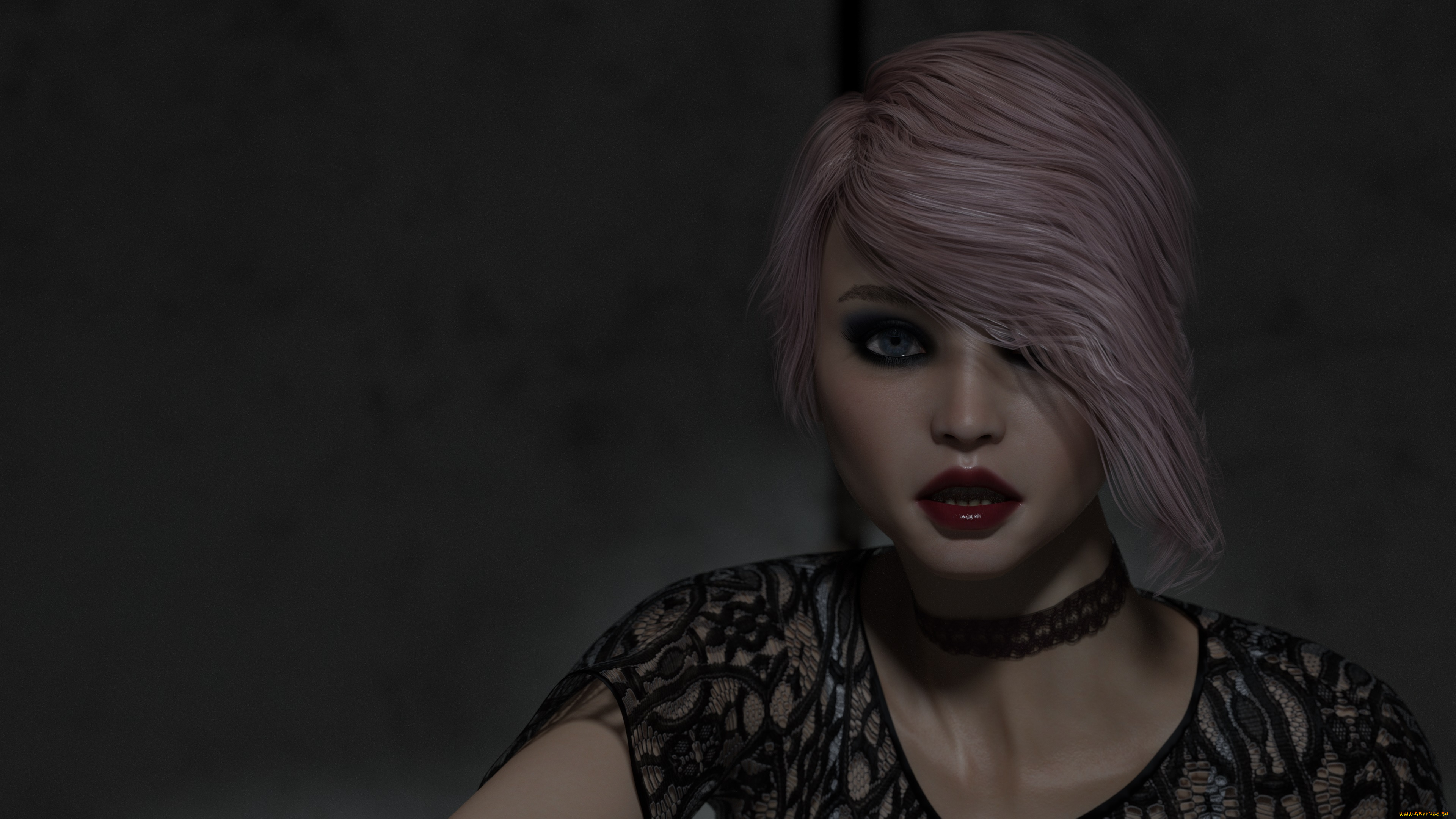 3д, графика, портрет, , portraits, фон, взгляд, девушка